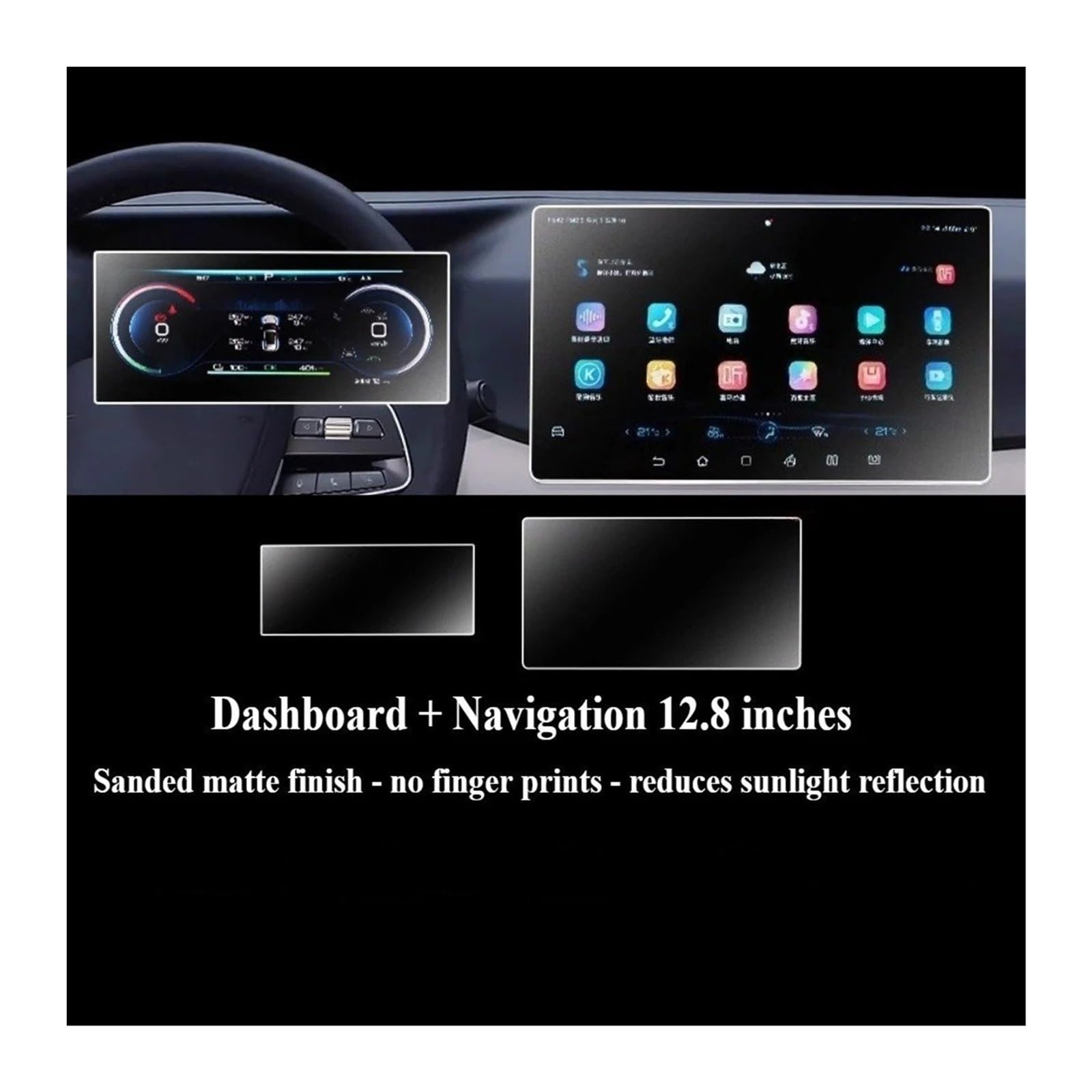 Ochraniacz ekranu do BYD ATTO 2 2025 2026 Matowe szkło hartowane Ekran LCD GPS Multimedia Touch Protector (101 Cali Styl D Matowy).