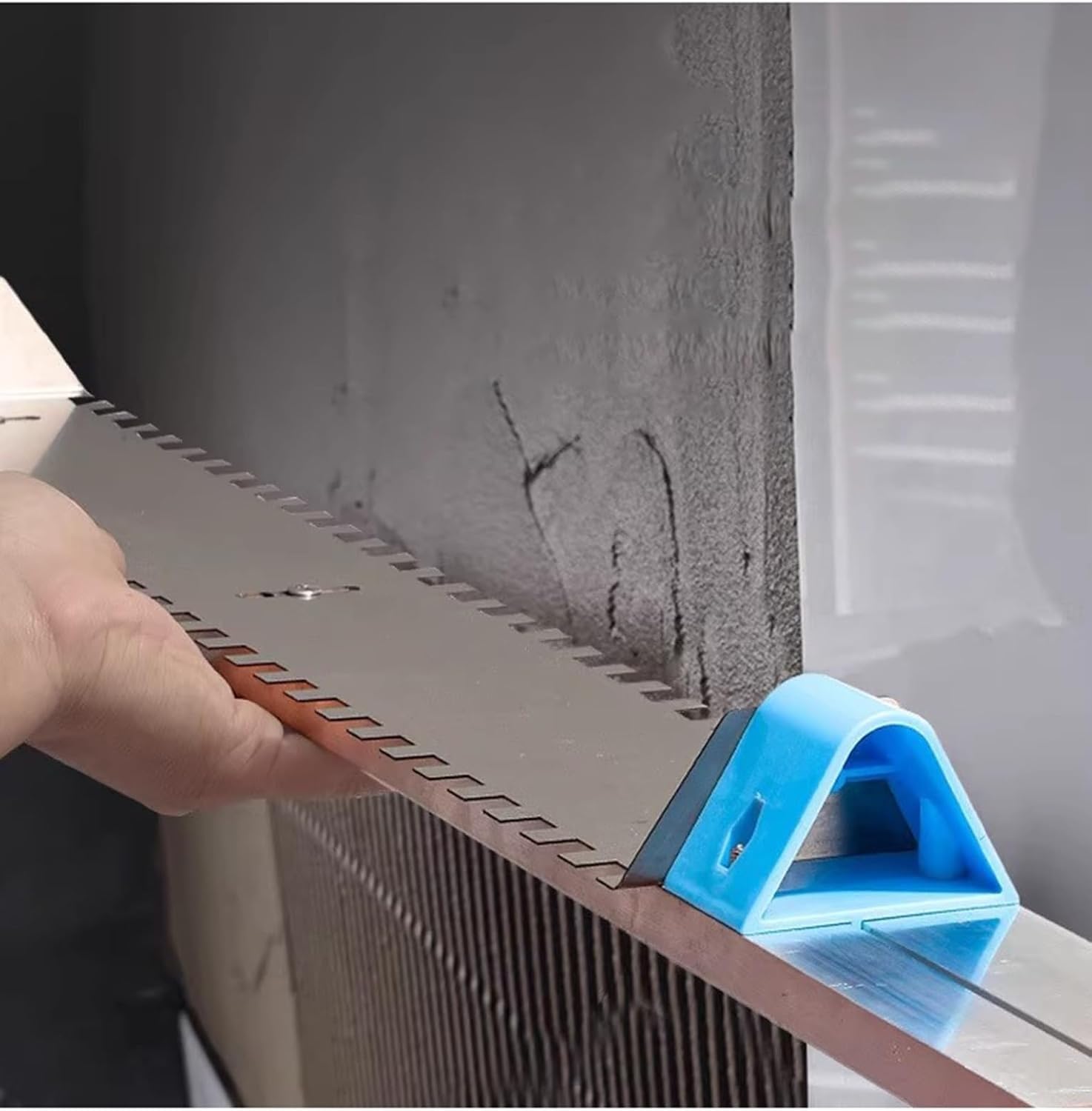 Paleta dentada ajustable for instalación de azulejos - Peine de mortero de precisión y herramienta niveladora(Blade length 90cm/35.43in)