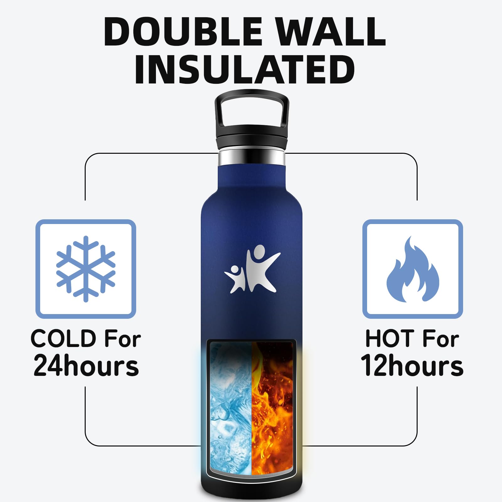 Borraccia Termica- 1 litro- Borraccia Senza BPA- Bottiglia Termica Con filtro e Cannuccia- Borracce Termiche- Mantiene Caldo per 12 Ore/Freddo 24 Ore, Borracce per Trekking, Yoga, Ciclismo