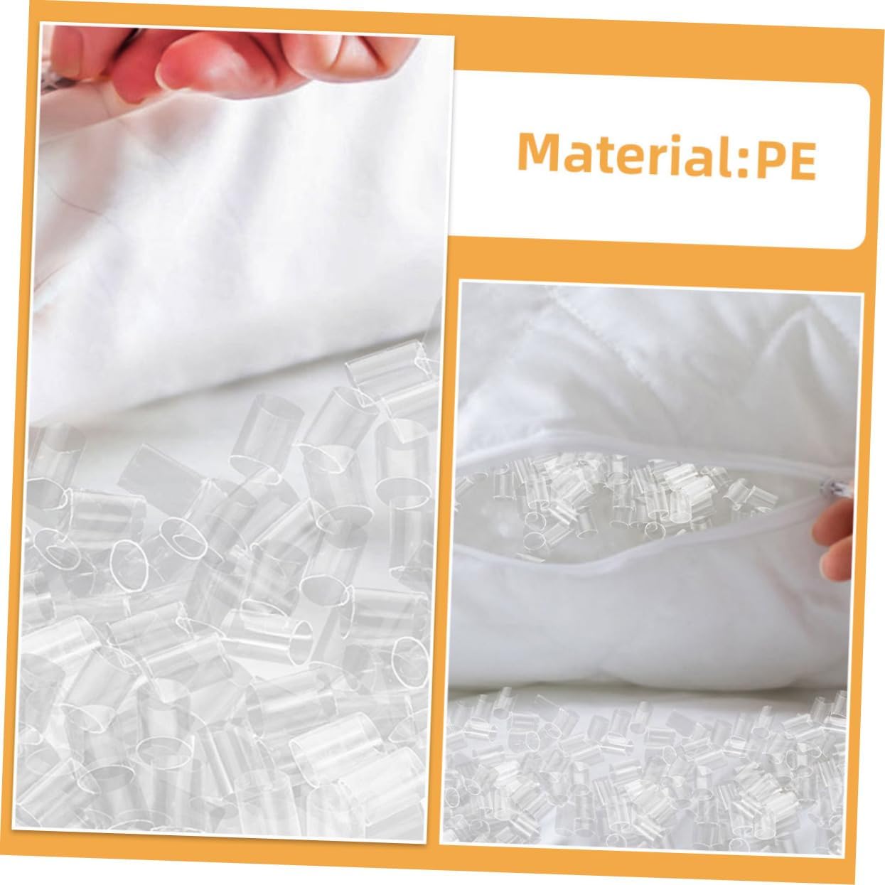MERRYHAPY 500g Clear Pe Tube Pillow Filling Replacement for Enhanced Neck Support Soft Elastic Stuffing for Improved Sleep Quality Easy to Clean and Maintain