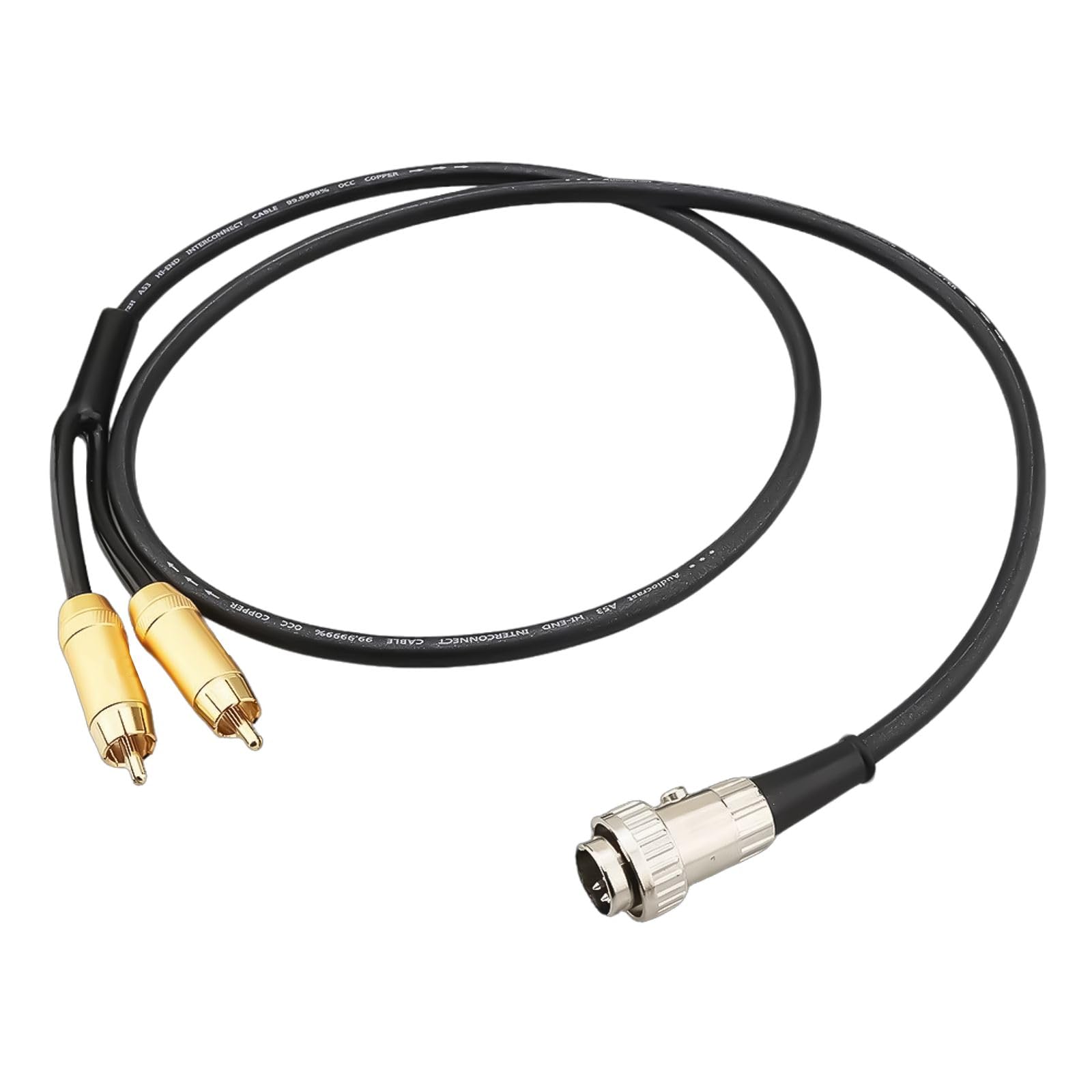 Cavo adattatore audio da 5 pin DIN maschio a doppio maschio, suono ad alta fedeltà per sistemi stereo, 50 cm/100 cm/150 cm
