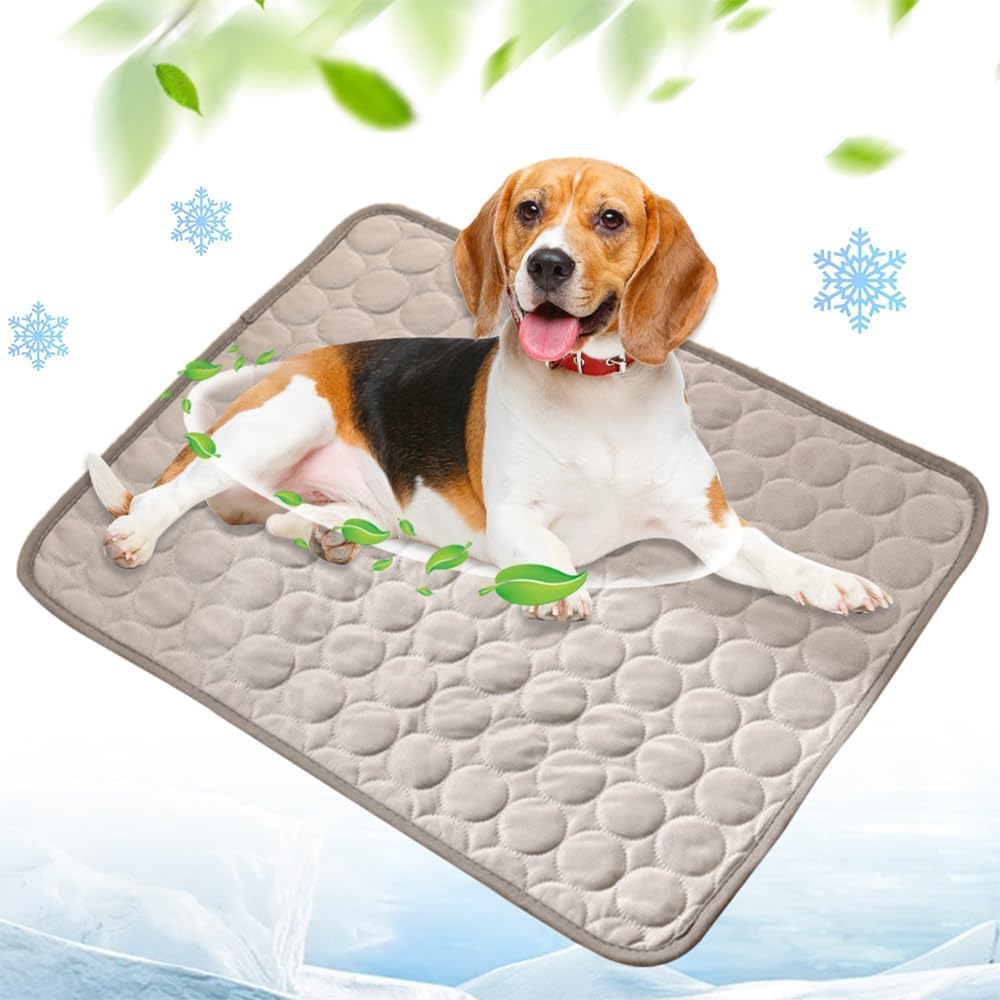 Washable Portable Pet Coolings Pad, 2025 New Dog Cooling Mat for Dogs & Cats, Pet Sleeping Mat for Home & Outdoor, Keep Cooling for Pets (Grey, 50 * 40cm)