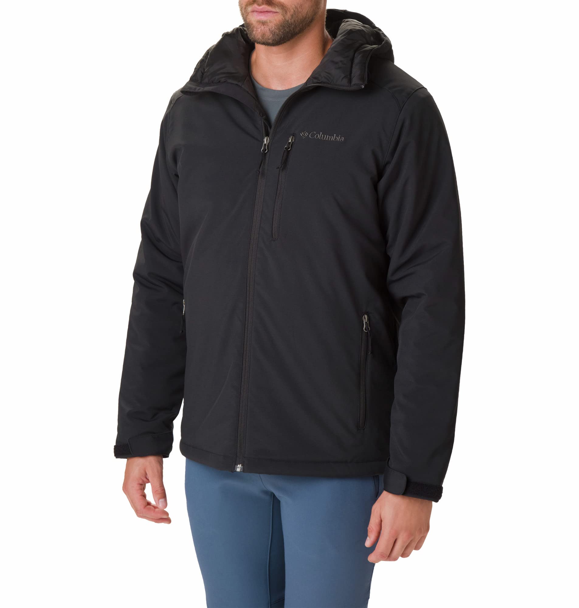 Columbia Gate Racer Softshell, Chaqueta De Softshell Cortavientos Hombre, Black, S