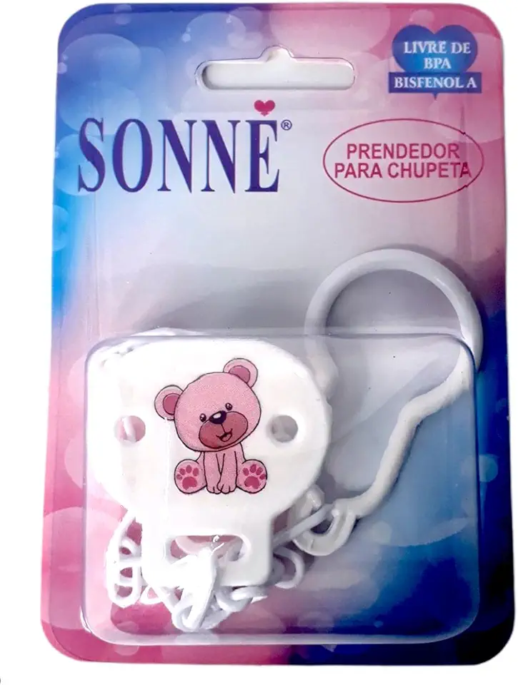 Sonne Prendedor De Chupeta Master Urso Marca Branco