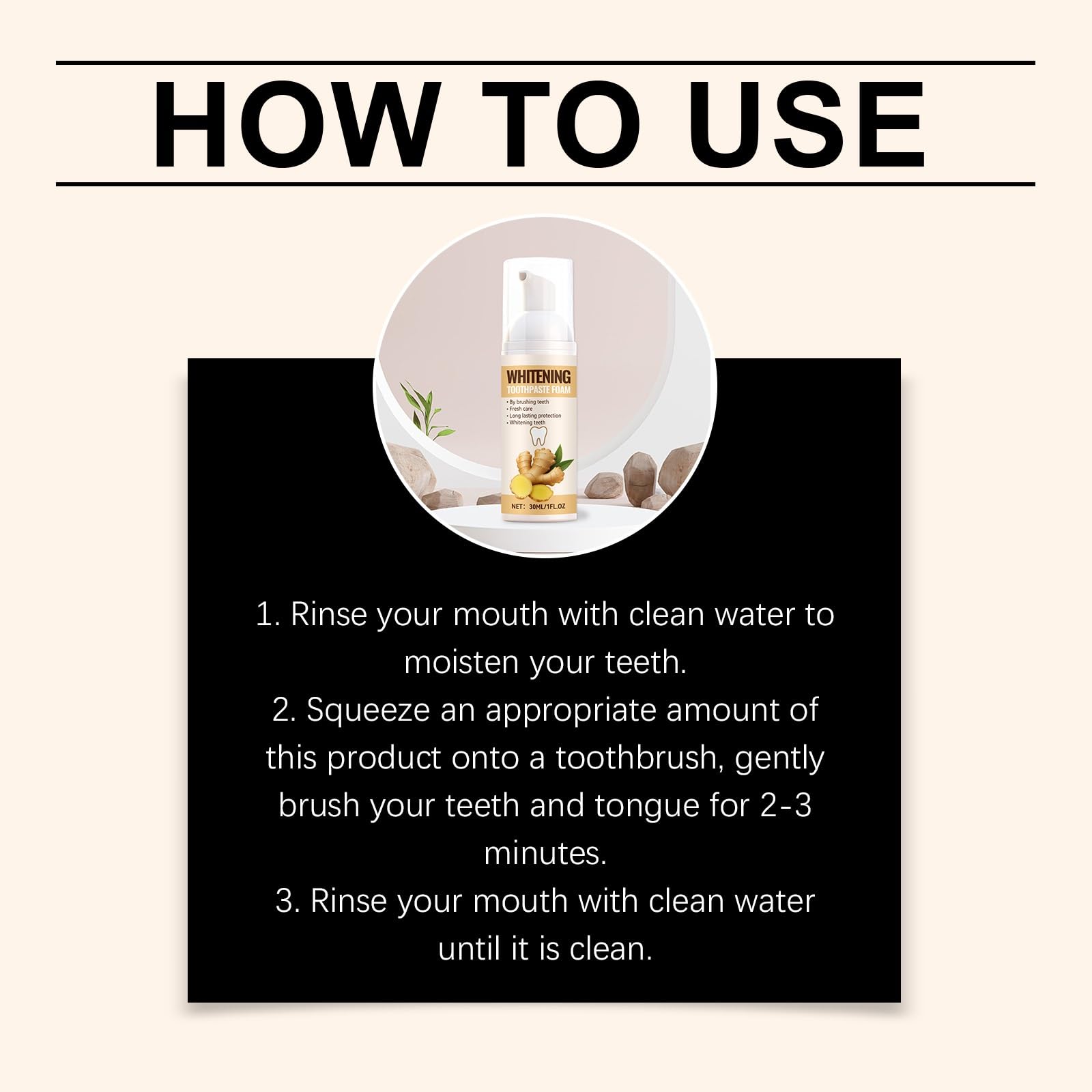 Mousse de cuidado bucal premium for un aliento fresco diario, espuma suave y una experiencia de limpieza suave(3pcs)