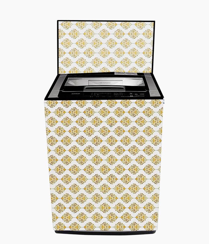 Image of Fully Automatic Top Load Washing Machine Cover Suitable For Samsung, Lg, Godrej, Whirlpool 6.5Kg, 7Kg, 7.5Kg, 8Kg, 9Kg, 10Kg, 11Kg (58Dx60Wx94H), Waterproof Cover, Dmass Gold.