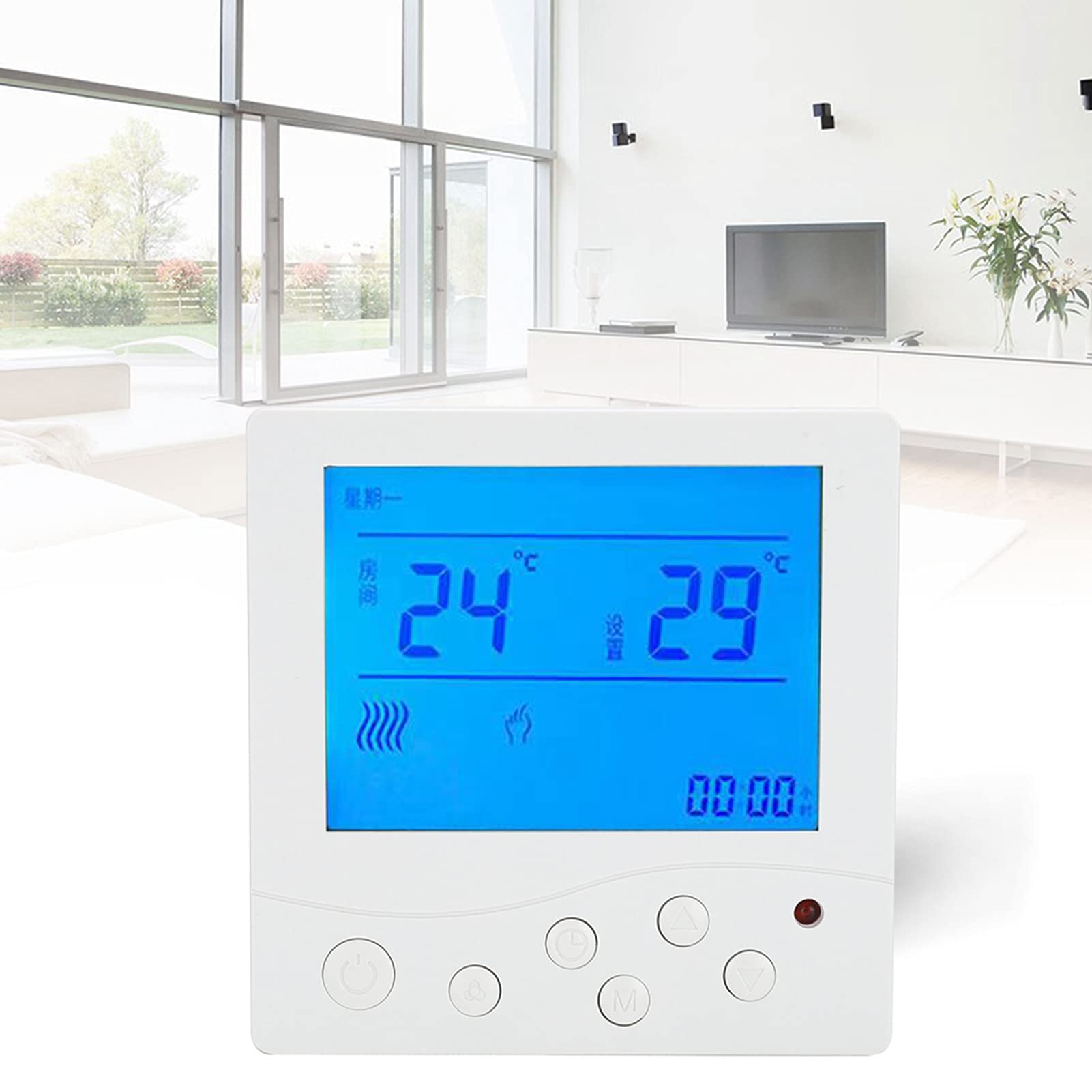 Cyfrowy Termostat Naścienny Regulator Temperatury Ac220V Wyświetlacz Lcd Ogrzewanie Wodne Panel Sterowania Temperaturą Ogrzewania Podłogowego 5-4,Termostat