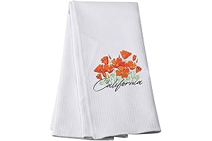 PWHAOO California Poppy Kitchen Towel - Iconic California Gift