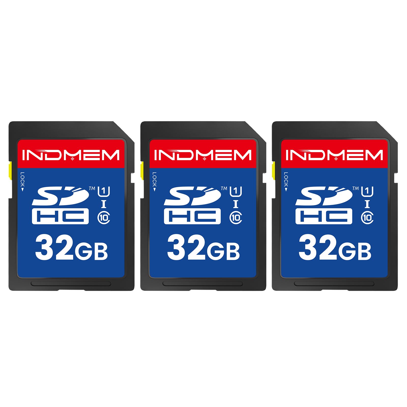 32 GB SD-Karte (3 Stück), C10 SDHC UHS-I Speicherkarten U1 Klasse 10 High-Speed Full 4K HD Video kompatibel mit digitalen Point-and-Shoot Kameras, HD-Camcordern, DSLR und PC