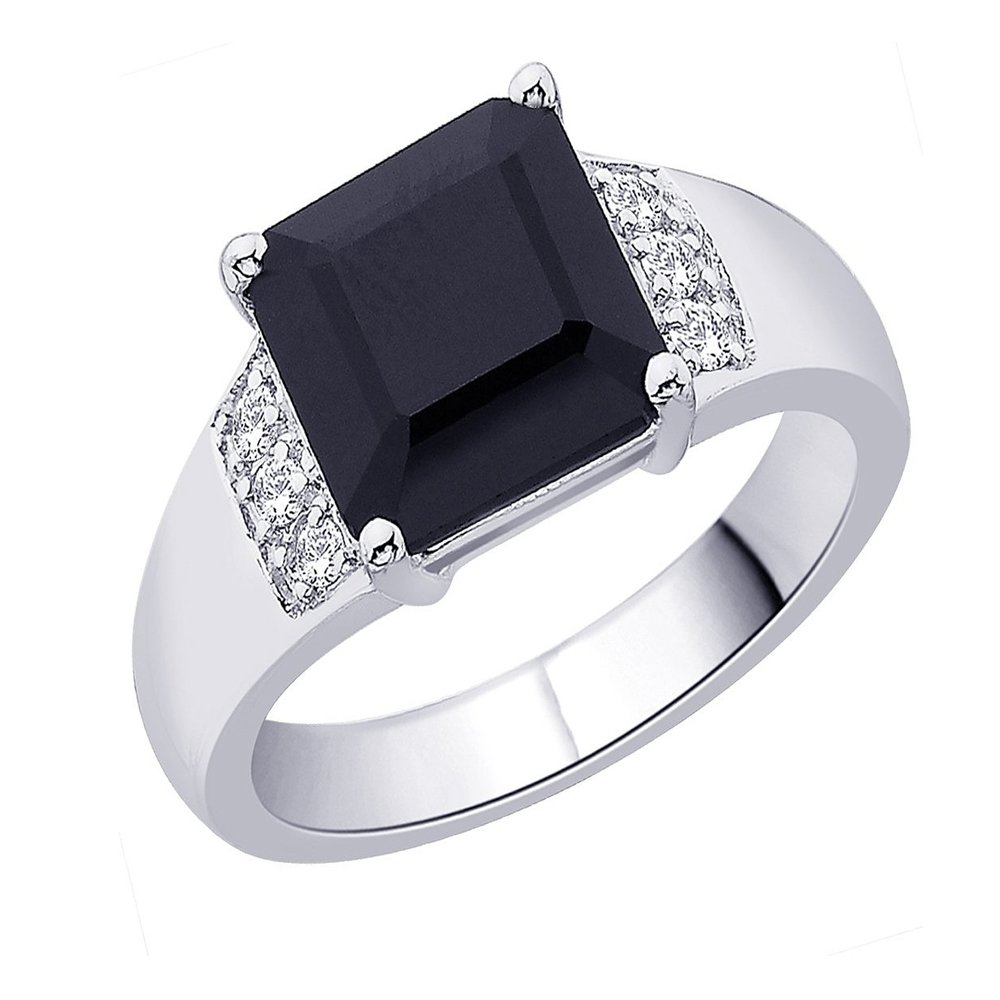 PEEN ZONE WE DELIVER THE ACTUAL JEWELRY Peenzone 92.5 Silver Square Black Stone Ring for Men and Women (B01AS0BPQE) Amazon Price History, Amazon Price Tracker