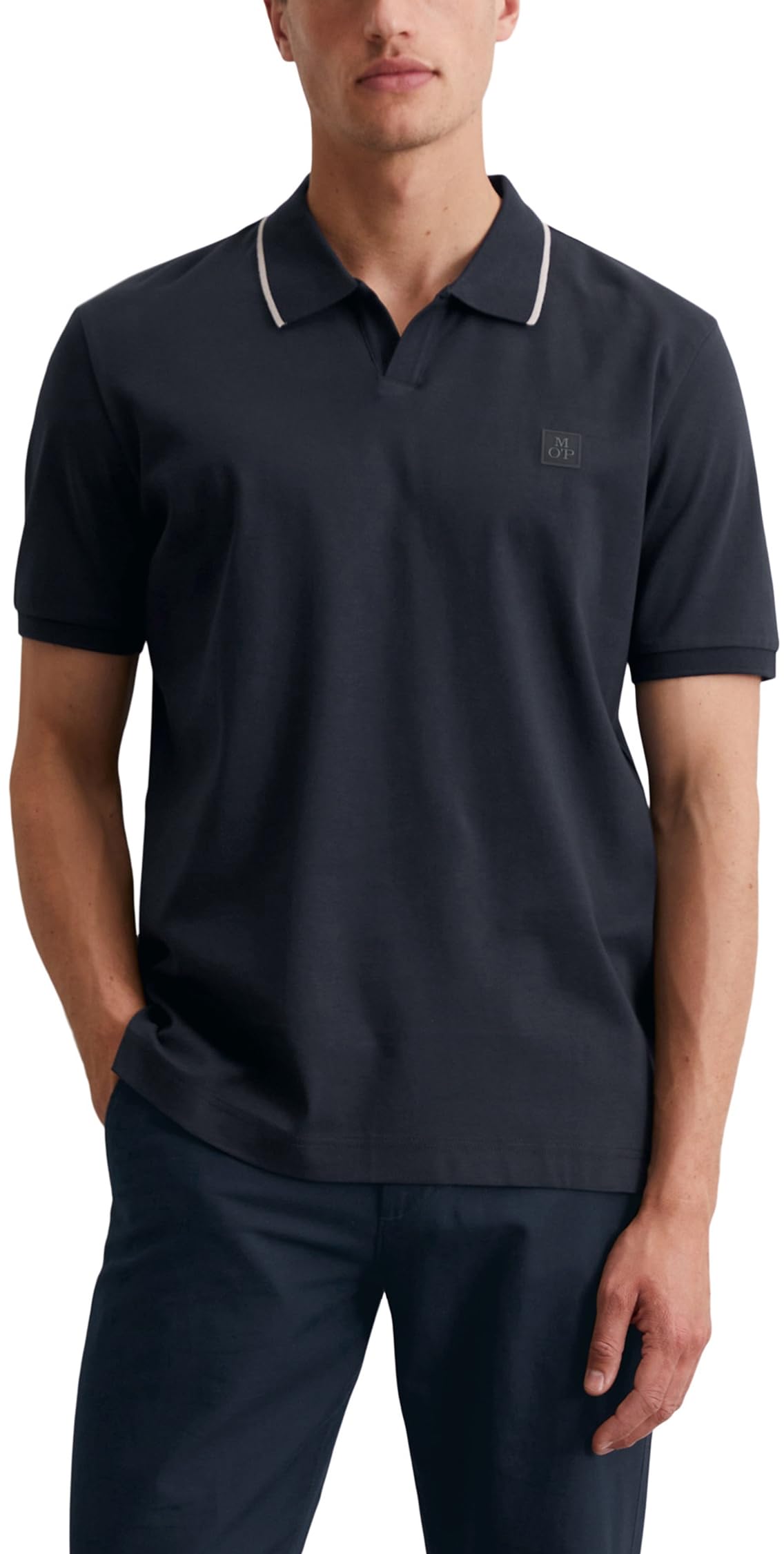 Marc O'polo Men's 898 Marc Oߴpolo Regular Fit Organic Cotton Short Sleeve Polo Shirt, Blue (Dark Navy), M