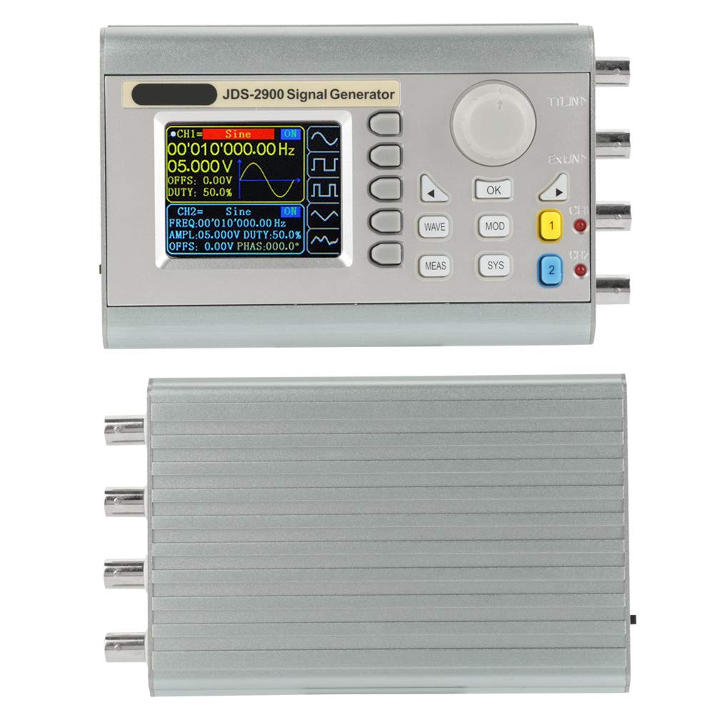Générateur de signaux, JDS2900 DDS Générateur de signaux Compteur Source de signal numérique Contrôle numérique Fréquence sinusoïdale Dual-channel(Prise EU 15 MHz)