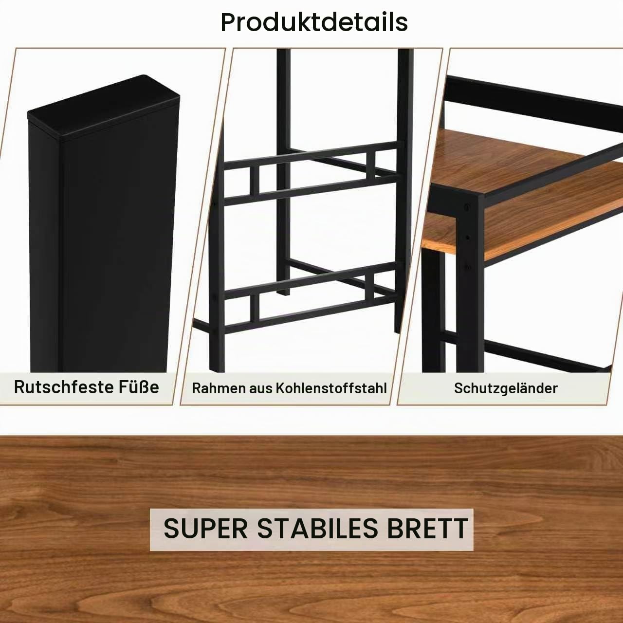 Waschmaschinenregal 3 Höhenverstellbar, Verstellbar Waschmaschine Trockner Schrank, Regal für Waschmaschine, bis 350 kg, Schrank für Waschmaschine und Trockner, 69x65x102cm (Schwarz)