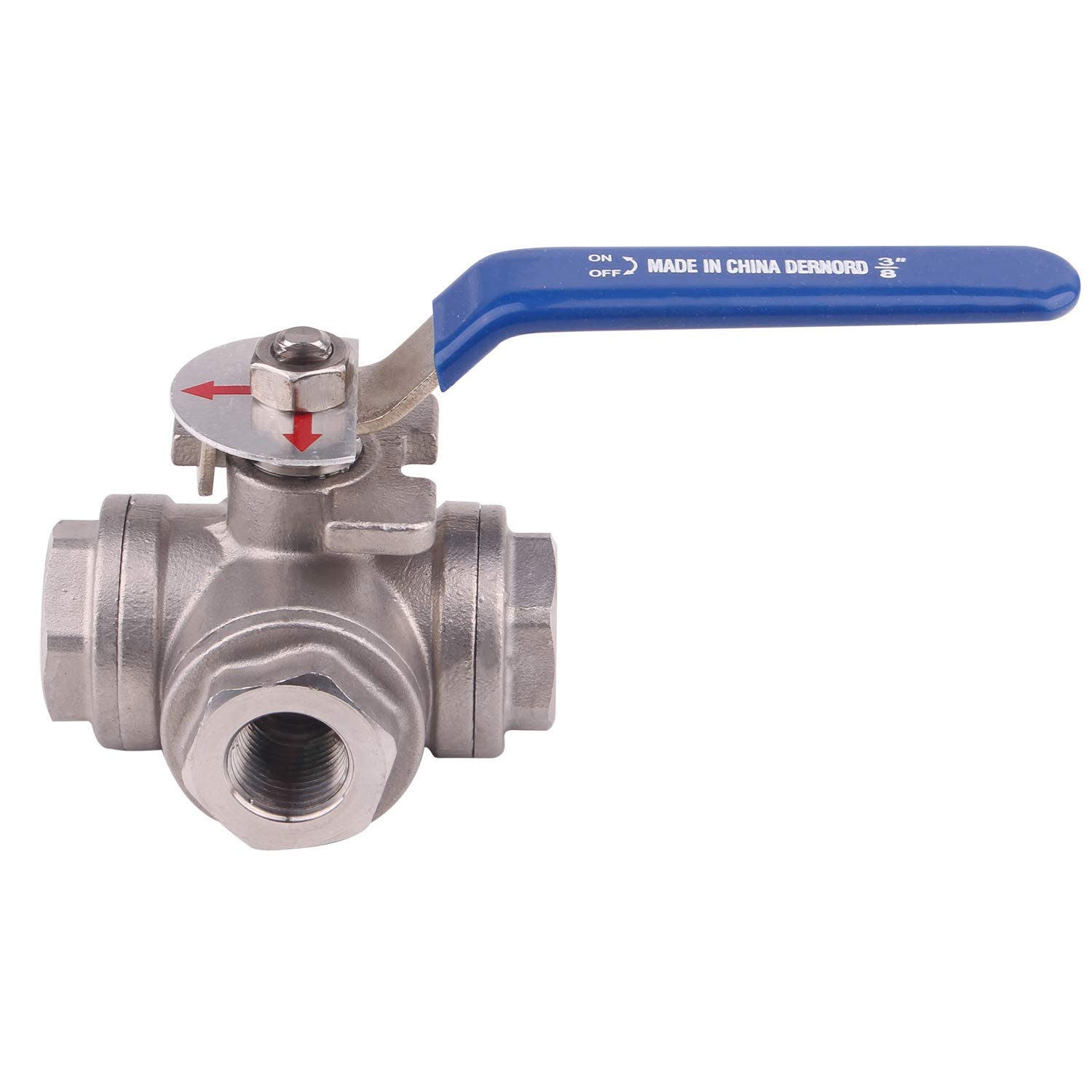 3 Way L Type Ball Valve – 3/4 Inch Female Thread, 304 Stainless Steel, For Water, Oil & Gas – Durable & Easy To Use-957028