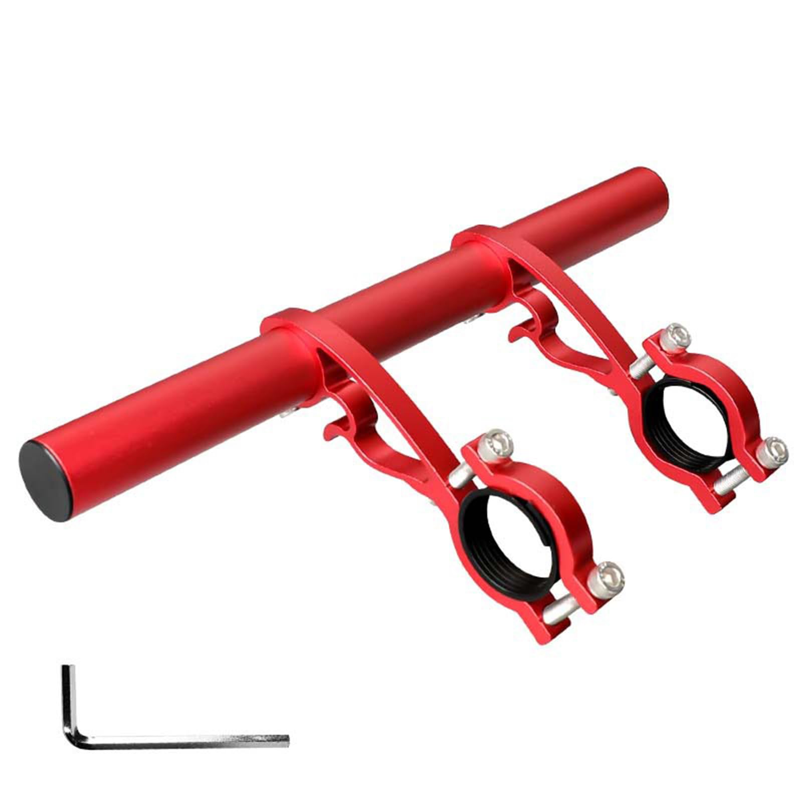Extension De Guidon De Vélo, Support De Vélo à Double Pince Accessoires De Velo Pour Tenir Le Compteur De Vitesse De Velo Leclairage Le Gps Le Support De Telephone Couleur Rouge 81652161