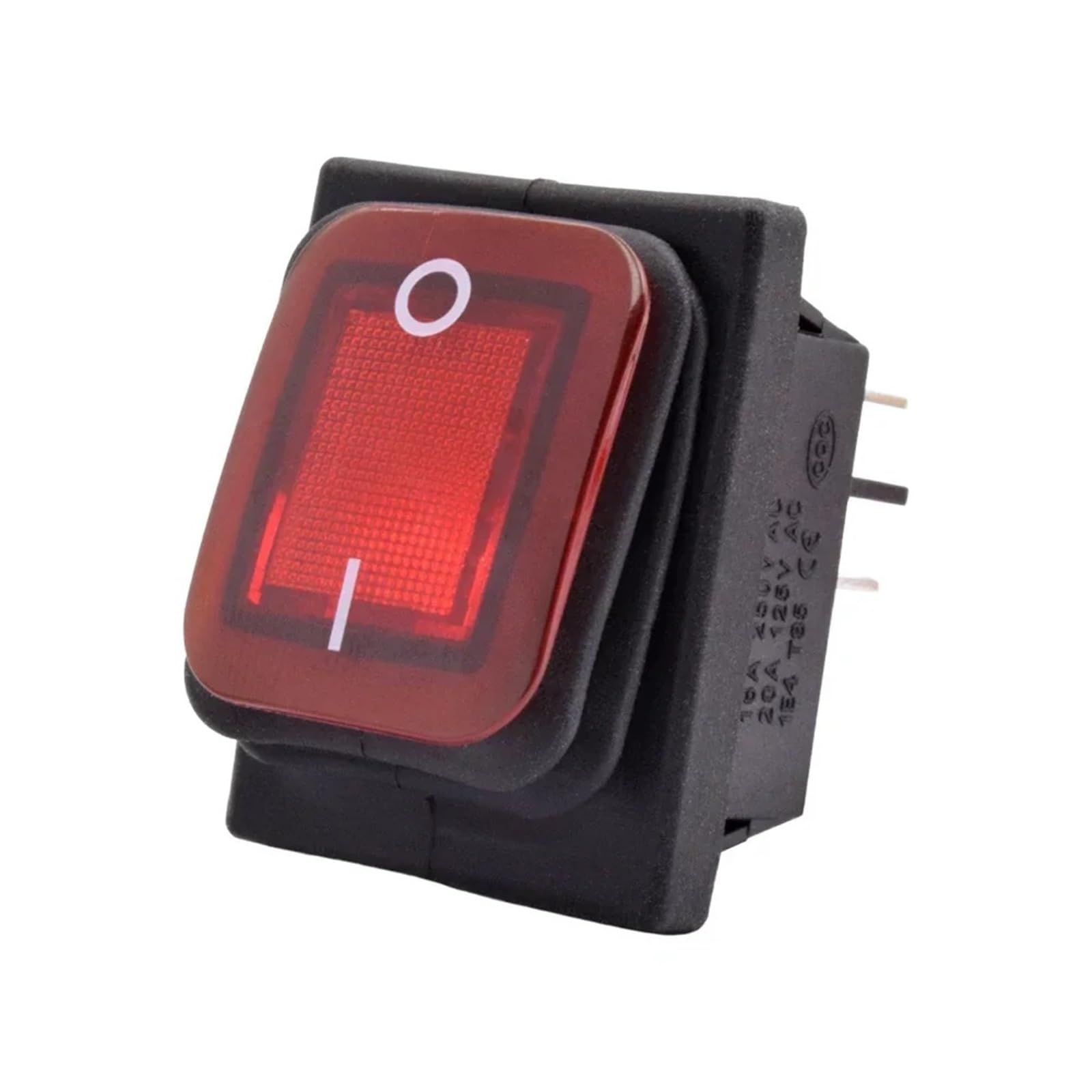 Interruptor basculante KCD4 iluminado para controlar el encendido seguro 8