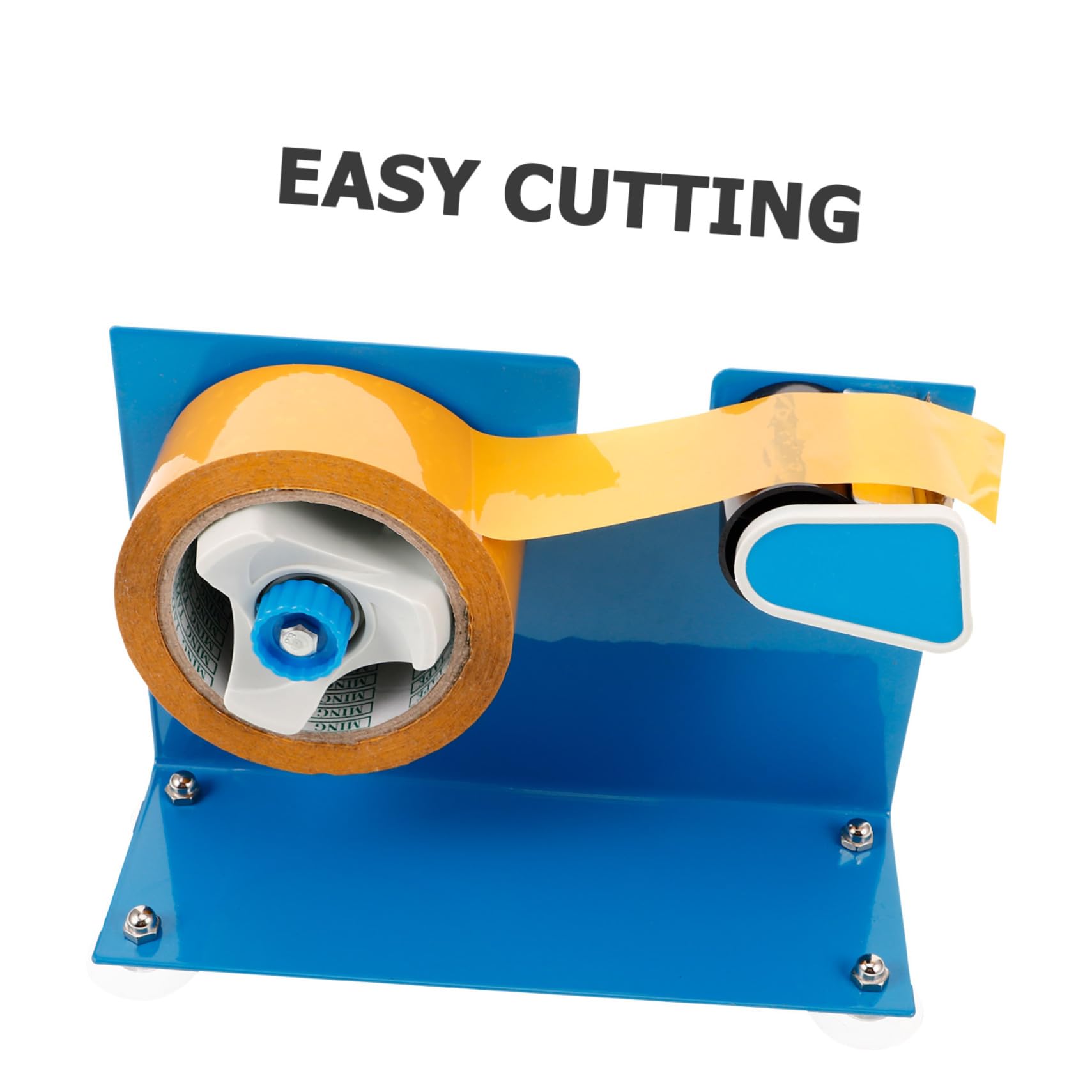 Angoily Klebebandabroller Blau Eisen Wiederverwendbar mit Saugnapf Geeignet für Klebeband bis 5cm Breite für Büro und Lager