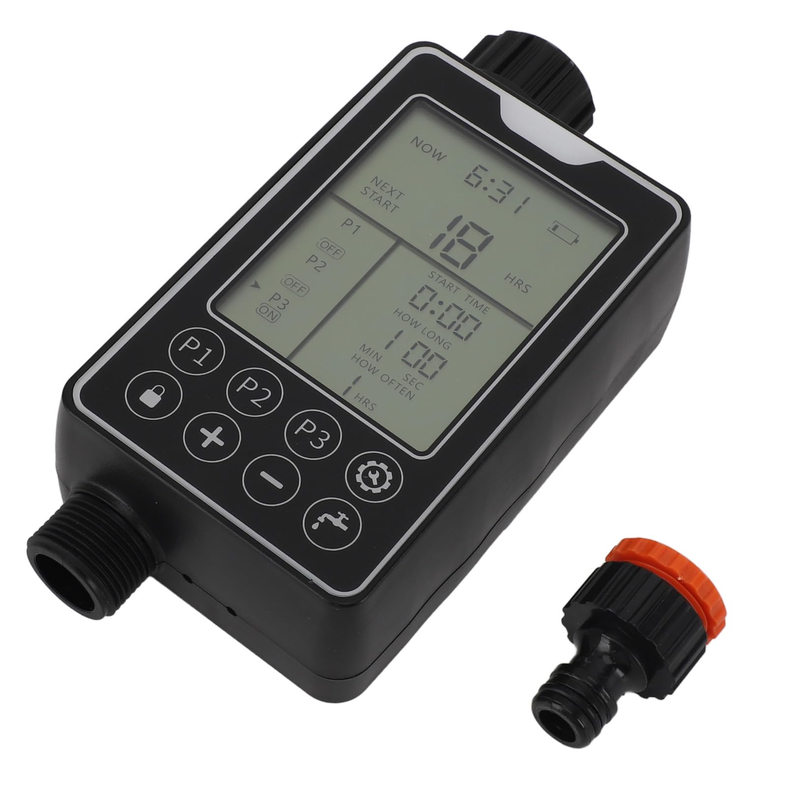 Timer irrigatore Timer Acqua per Esterni Touch Screen Intelligente di irrigazione Impermeabile 1 Presa per Prato da Giardino