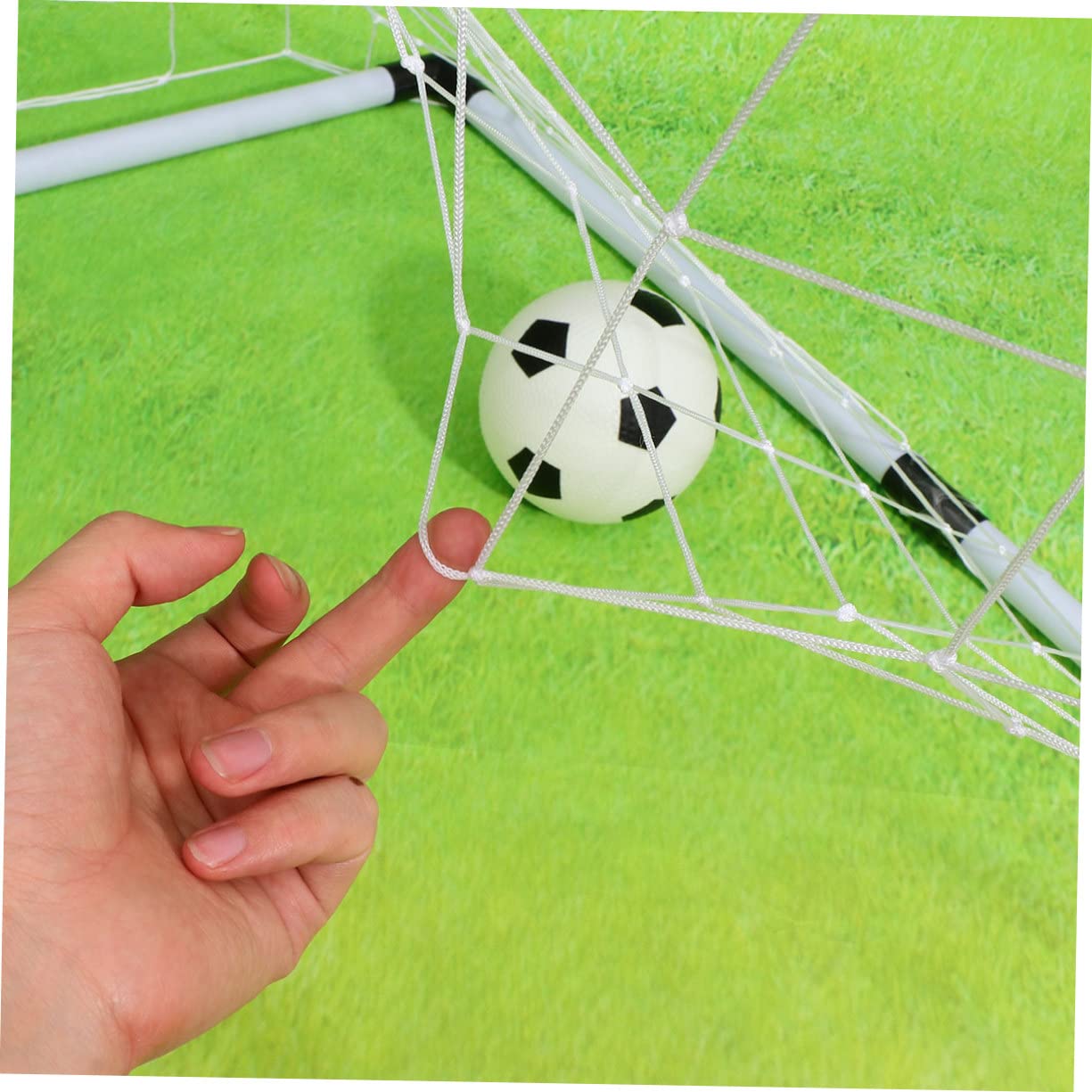 GRIRIW 1Pc Football Goal Net Weather Resistant Soccer Mesh Door for Outdoor Sports Accessory for Backyard Garden Games