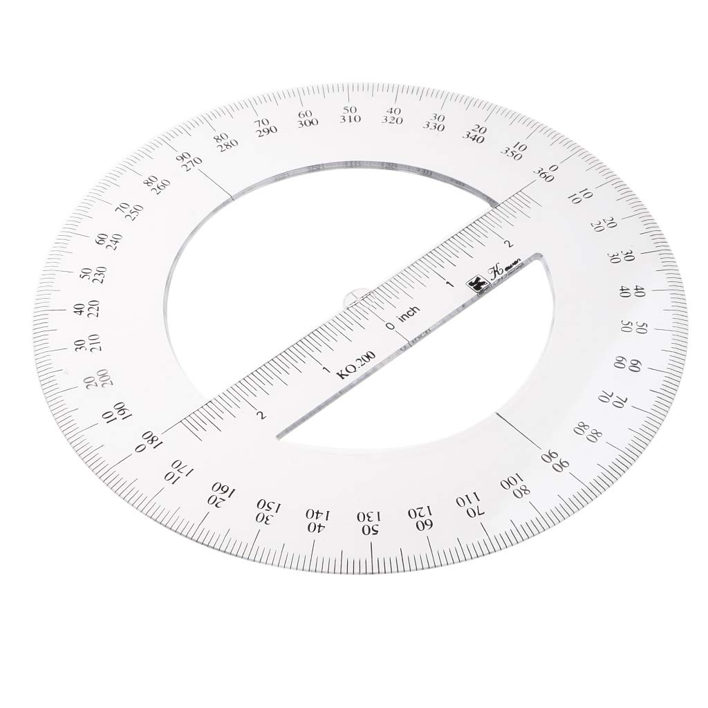 Lot de 10 Rapporteurs à 360 degrés pour mesurer les angles et dessiner 20 cm