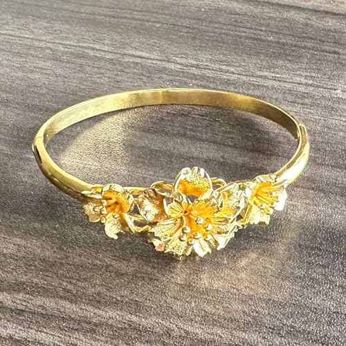 Image of Fashion 18K Gold Plated Flower Arm Band Cuff Bracelet