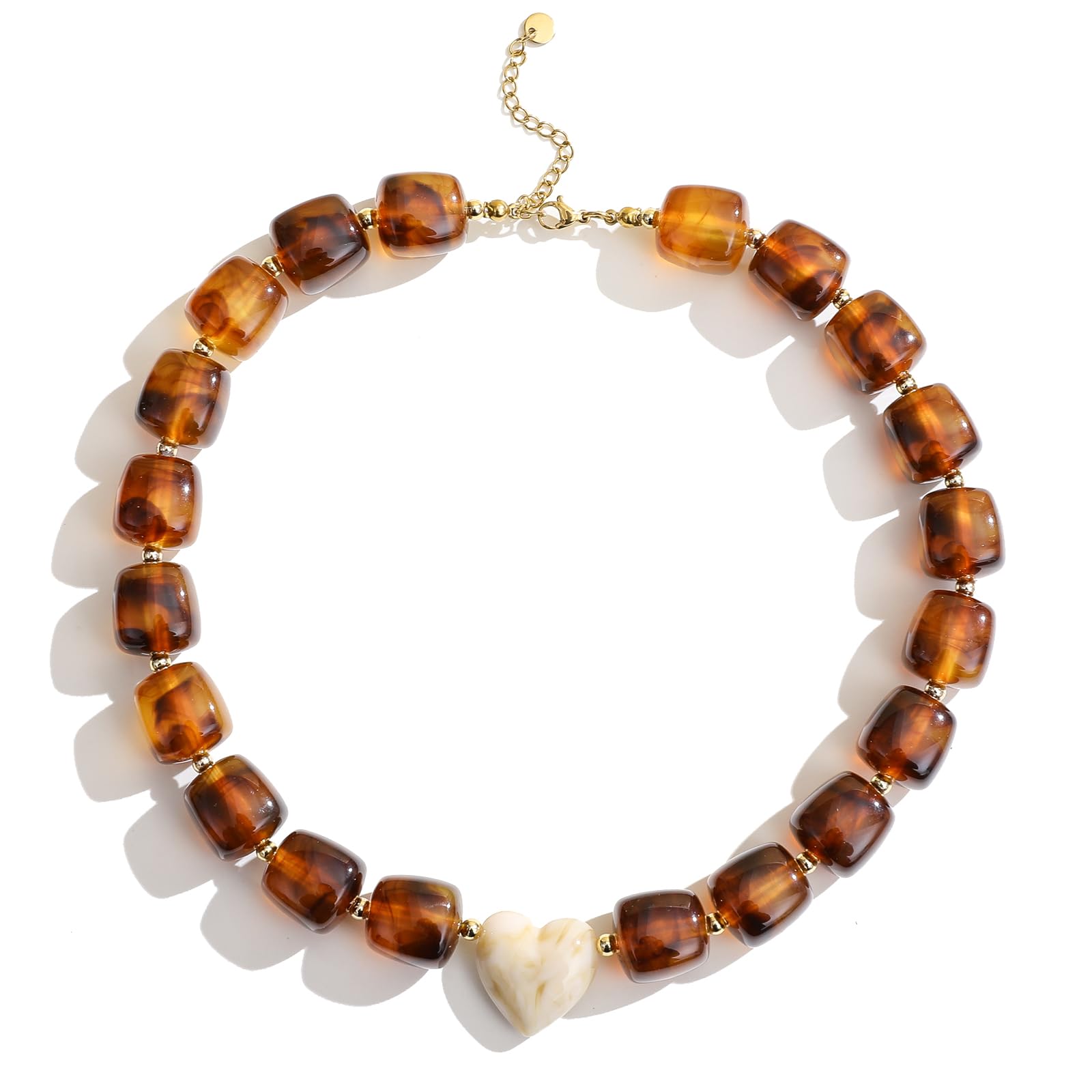 Colorful Resin Chunky Beaded Choker Necklace for Women, Summer Beach Jewelry — view 7