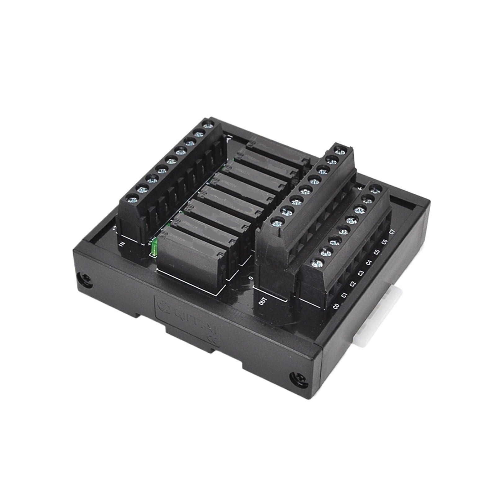 Bloque de terminales de relé de 8 bits QMY418 compatible con PLC base