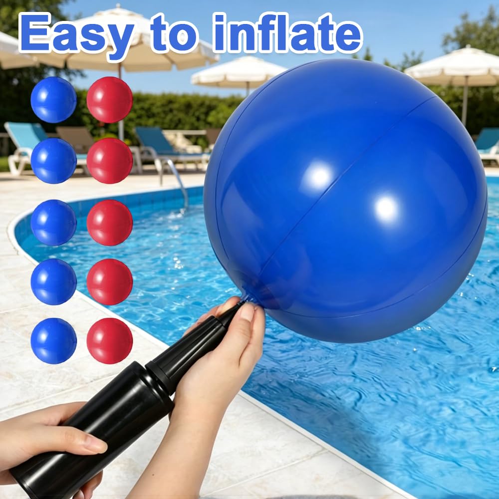Giocattolo gonfiabile per piscina Tic Tac Toe 3 x 3, gioco gonfiabile con 10 palline e pompa ad aria, giocattolo gonfiabile per piscina, giocattolo per piscina, per feste in piscina