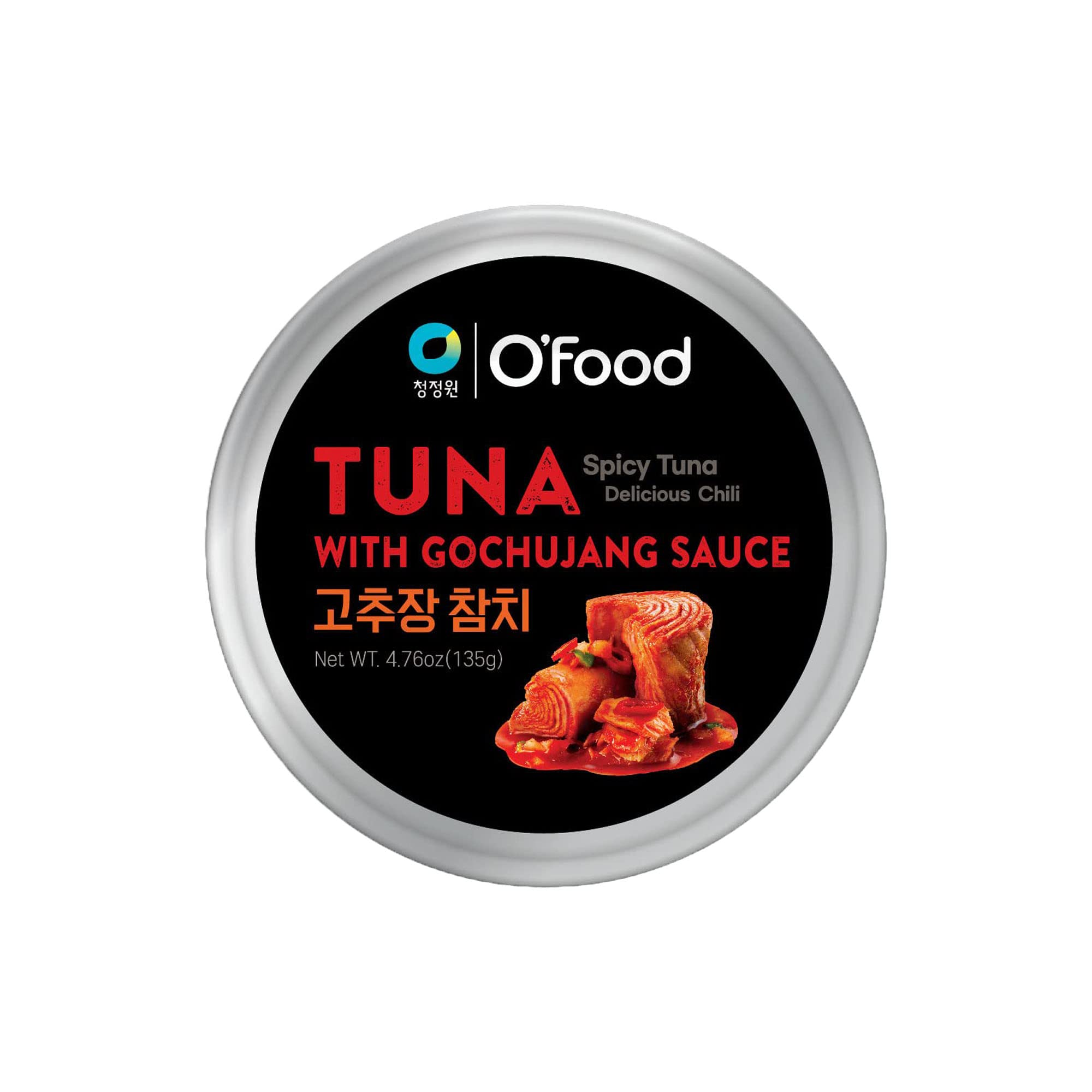 Chung Jung OneO'Food Canned Tuna, Authentic Chunk Light Tuna Seafood in Sunflower Oil, Perfect for Fresh Salads, Sandwiches, and Healthy Meals, Pack of 3 (GOCHUJANG)