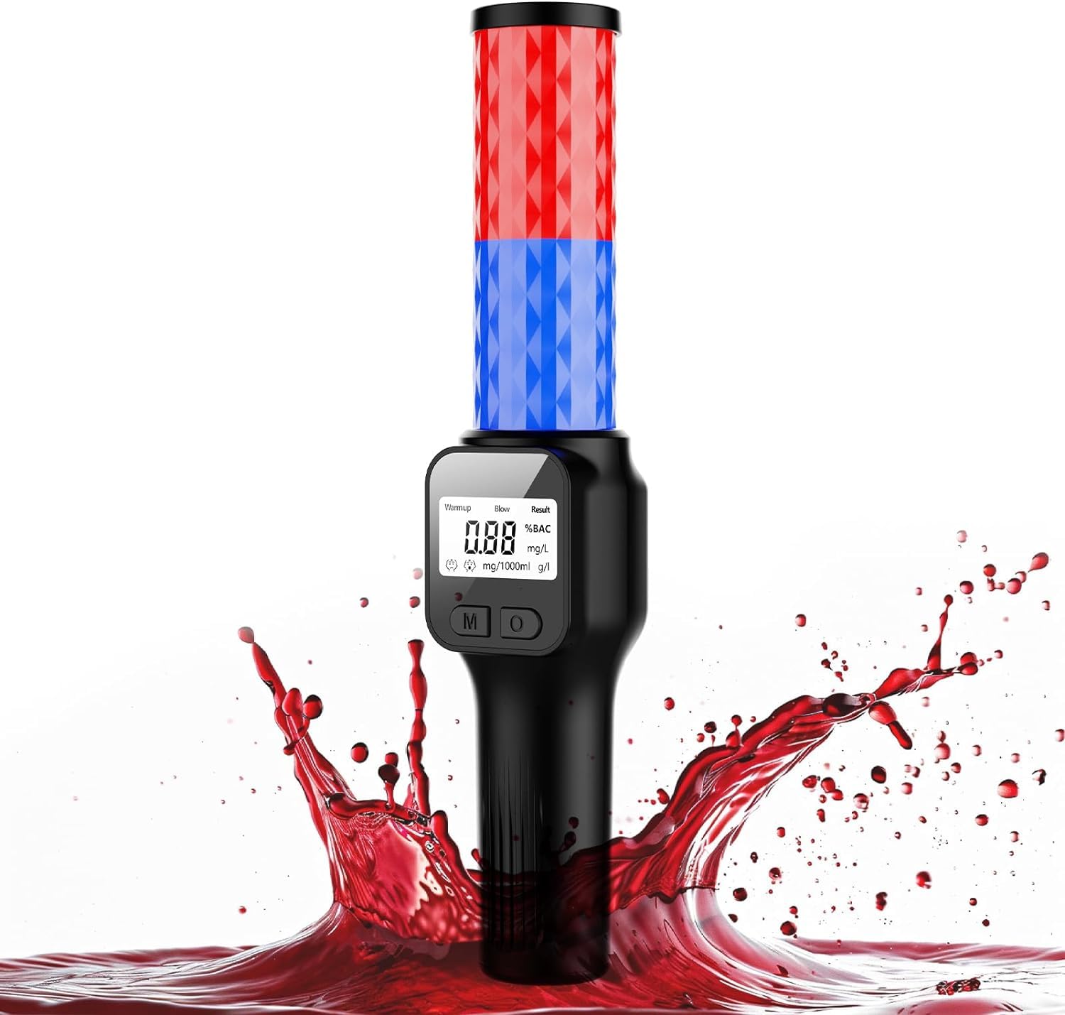 Portable Rechargeable Alcohol Tester，Personal Breath Alcohol Tester Breathalyzer， Breathalyzer Tester with LCD Display for Personal or Professional Use