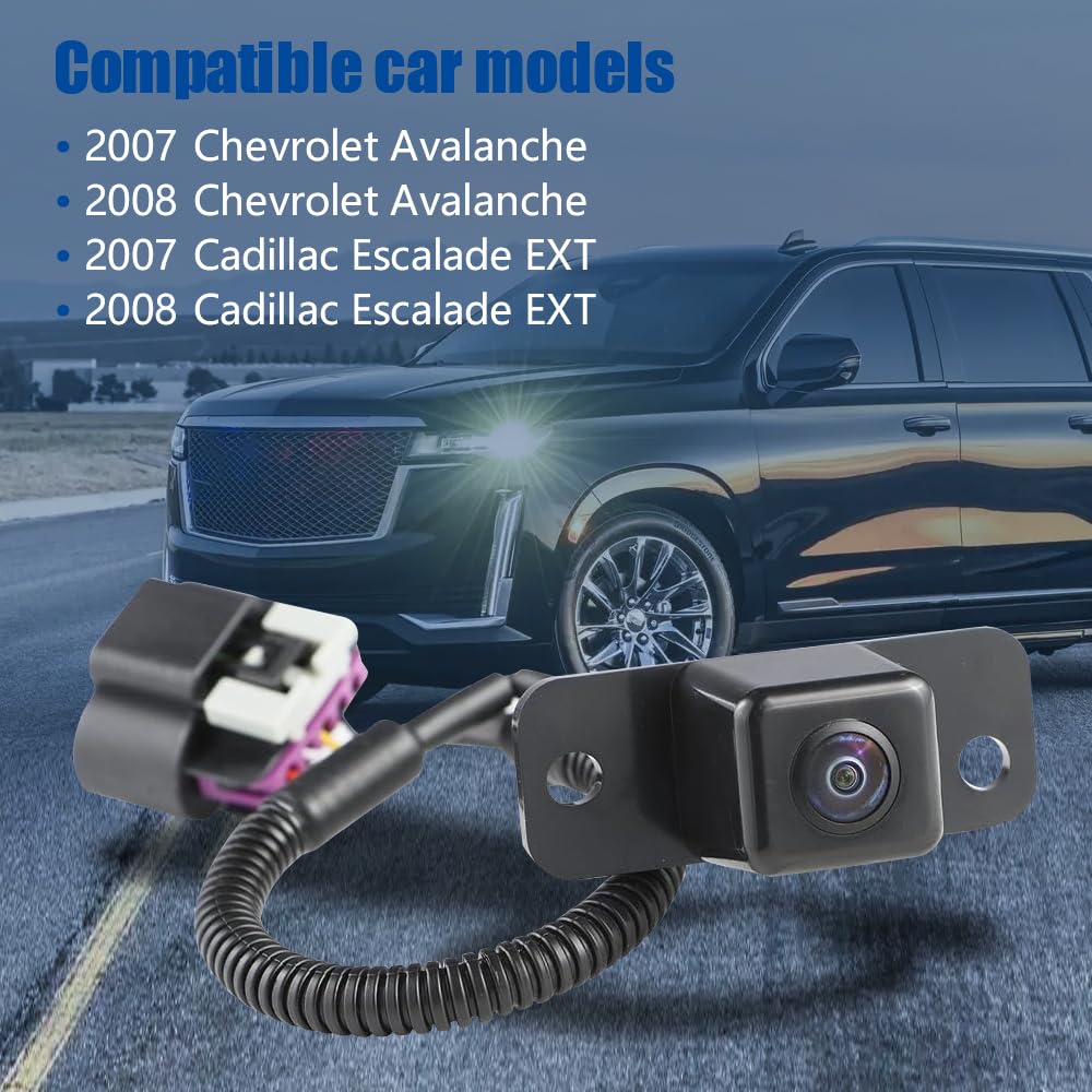 Rear View Backup Camera For Chevy Avalanche & Cadillac Escalade EXT 2007-2008 - OEM 15862575 Compatible