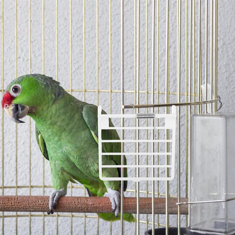 Abaodam Porta Per Gabbia A Molla 3 Pezzi: Accessori Resistenti In Plastica Facili Da Pulire Per Mangiatoie Orizzontali, Perfetti Per Gabbie Appese E Alimentazione Sicura Degli Uccelli