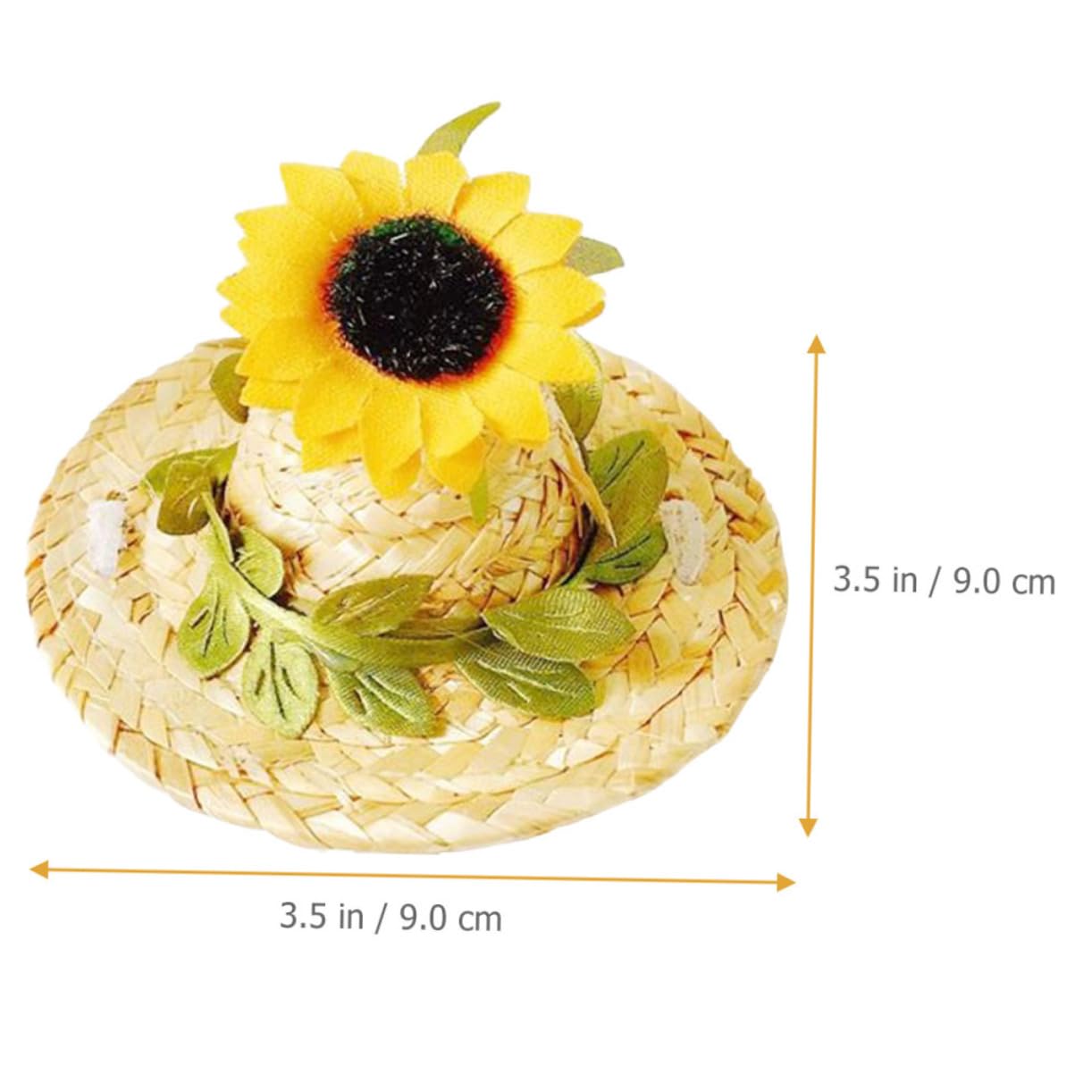 VICASKY Sunflower Pet Hat for Dogs and Cats Lightweight Woven Costume Accessory for Parties Birthdays and Everyday Wear Present for Pets