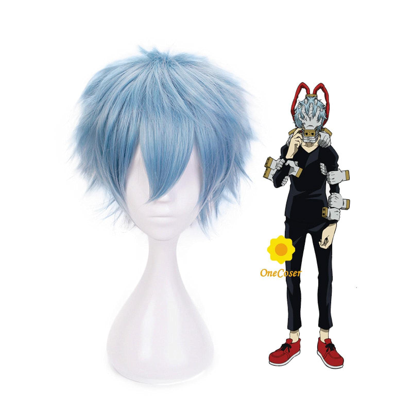 Anime My Hero Academia Shigaraki Tomura Cosplay Short Blue Wig