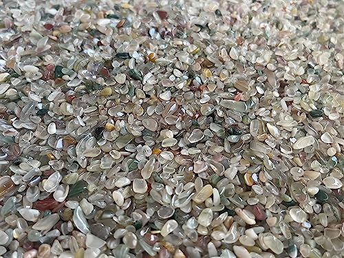 Image of 2 oz Lot Natural Semi Tumbled Gemstone Chips, Crushed Mini Crystals, Undrilled Crystal Chips (Mixed Agate)