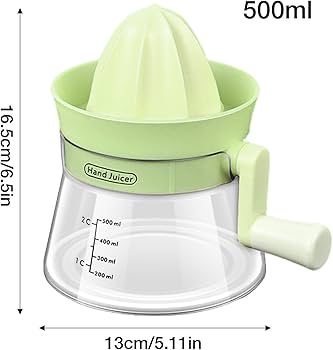 Amazon | 手動ジューサー - クリアハンドジューサー | レモンライム