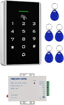 Door Access Control System, Password Keypad + Power Supply Control Suitable for Apartment, Office, Access Control, Off-Limit Area, Hotel Locks, School Campus Access, Identification, Parking lot Entry