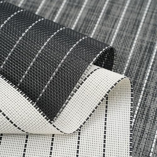 Set de table à rayures noires 30x45 cm lot de 6 pour table de cuisine - 8