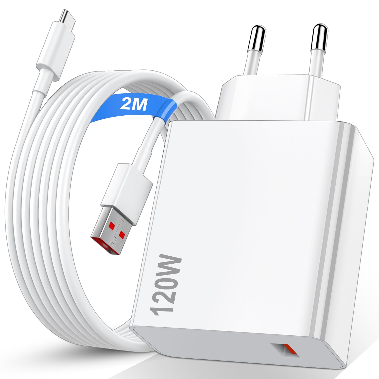 Chargeur 120w Xiaomi Rapide avec Câble USB-C 1m pour Xiaomi 14T Pro/14 Ultra/13T Pro/12T Pro/POCO X7 Pro/12S Ultra/Redmi Note 14/13 - Téléphonie