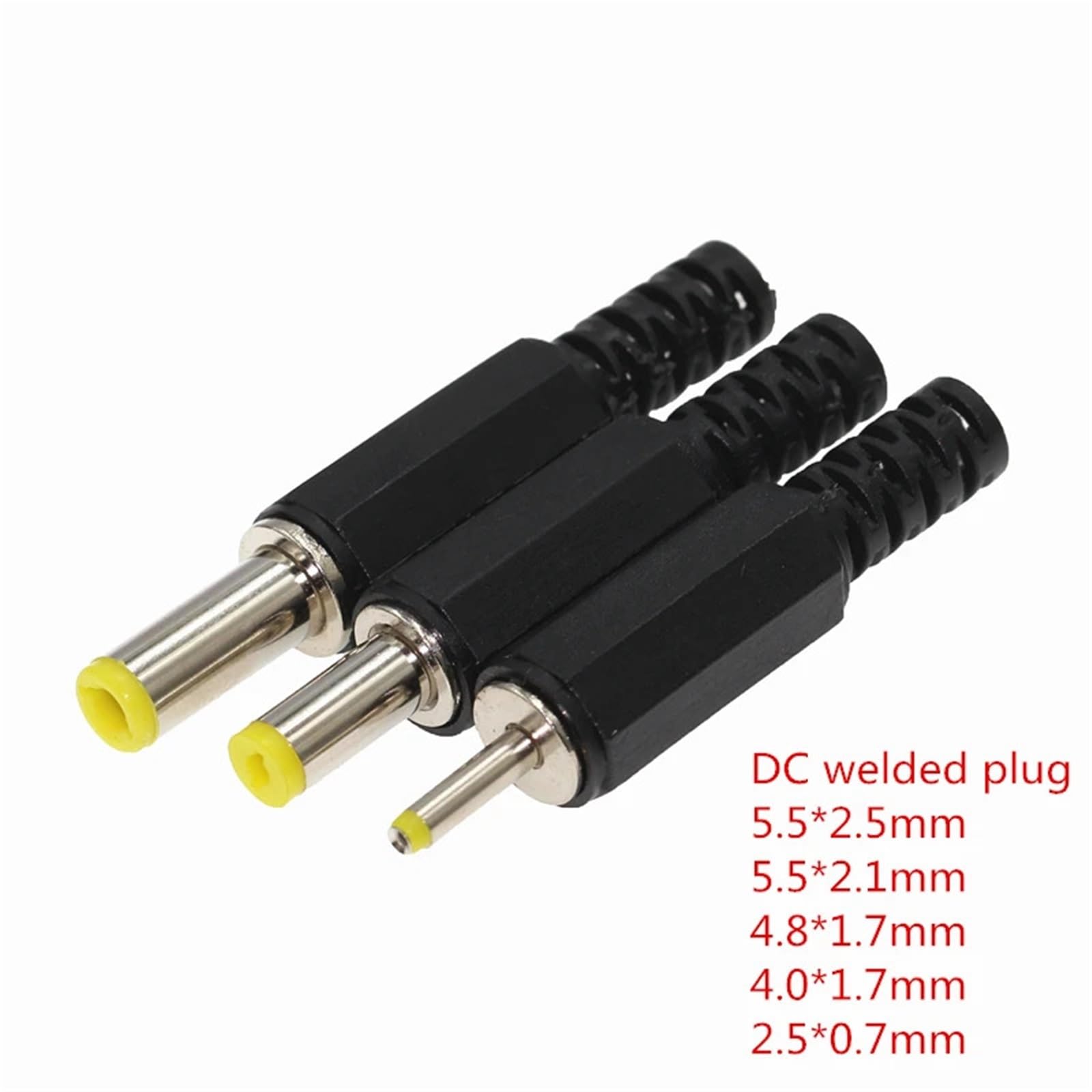 Adapter męskiego gniazda zasilania DC męski 5,5 x 2,1 mm 5,5 x 2,5 mm 3,5 x 1,0 mm 3,5 x 1,3 mm 6,3 x 3,0 mm 3,5 x 1,1 mm 10 szt. (10 szt. 2,5 x 0,7 mm)