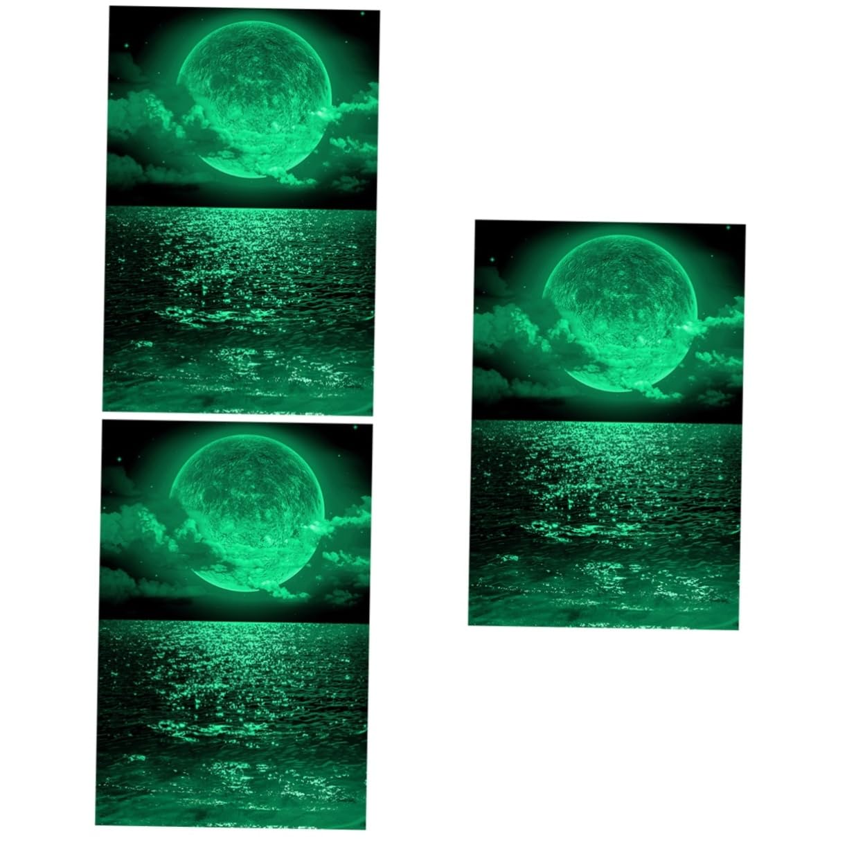 Autocollants fenêtre lune à forte adhérence pour un effet lueur dans la nuit durable