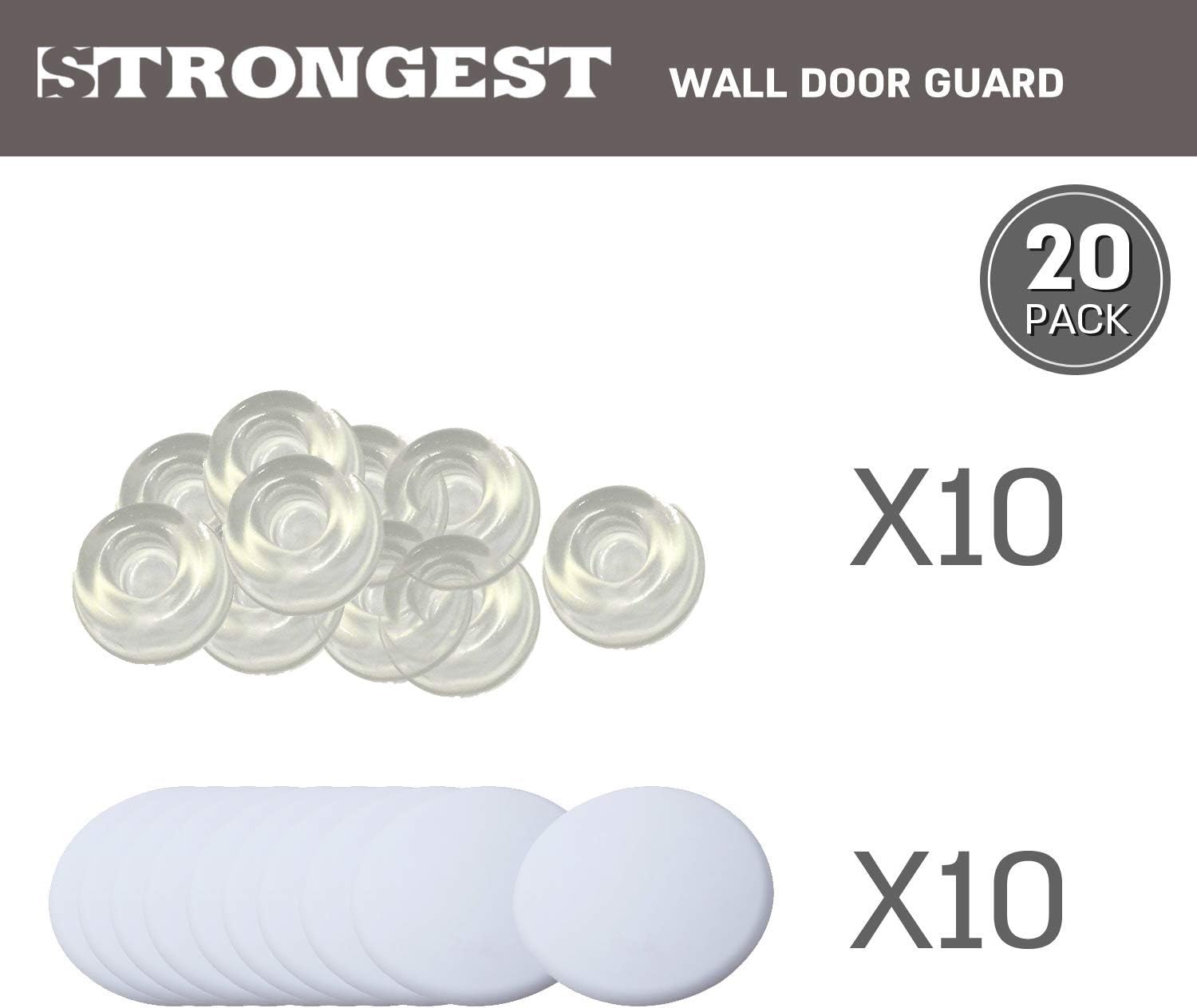 Wееklу Tор Sаlе Strongest Wall Door Stop Set- 10 Pieces of White Soft Silicone Bumpers Wall Guard, and 10 Clear Rubber Door Stopper Knob Handle. Door Bumper Wall Protector. 🛒 Crаzу Dеаlѕ Strongest Wall Door Stop Set- 10 Pieces of White Soft Silicone Bumpers Wall Guard, and 10 Clear Rubber Door Stopper Knob Handle. Door Bumper Wall Protector.