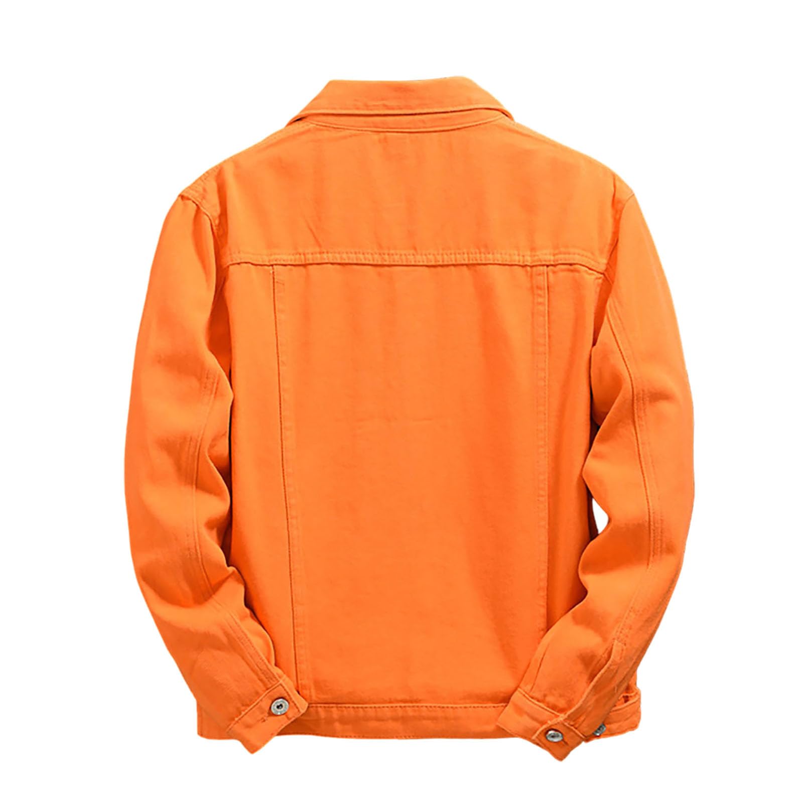 Veste en jean pour homme de couleur unie coupe-vent mi-saison avec poches