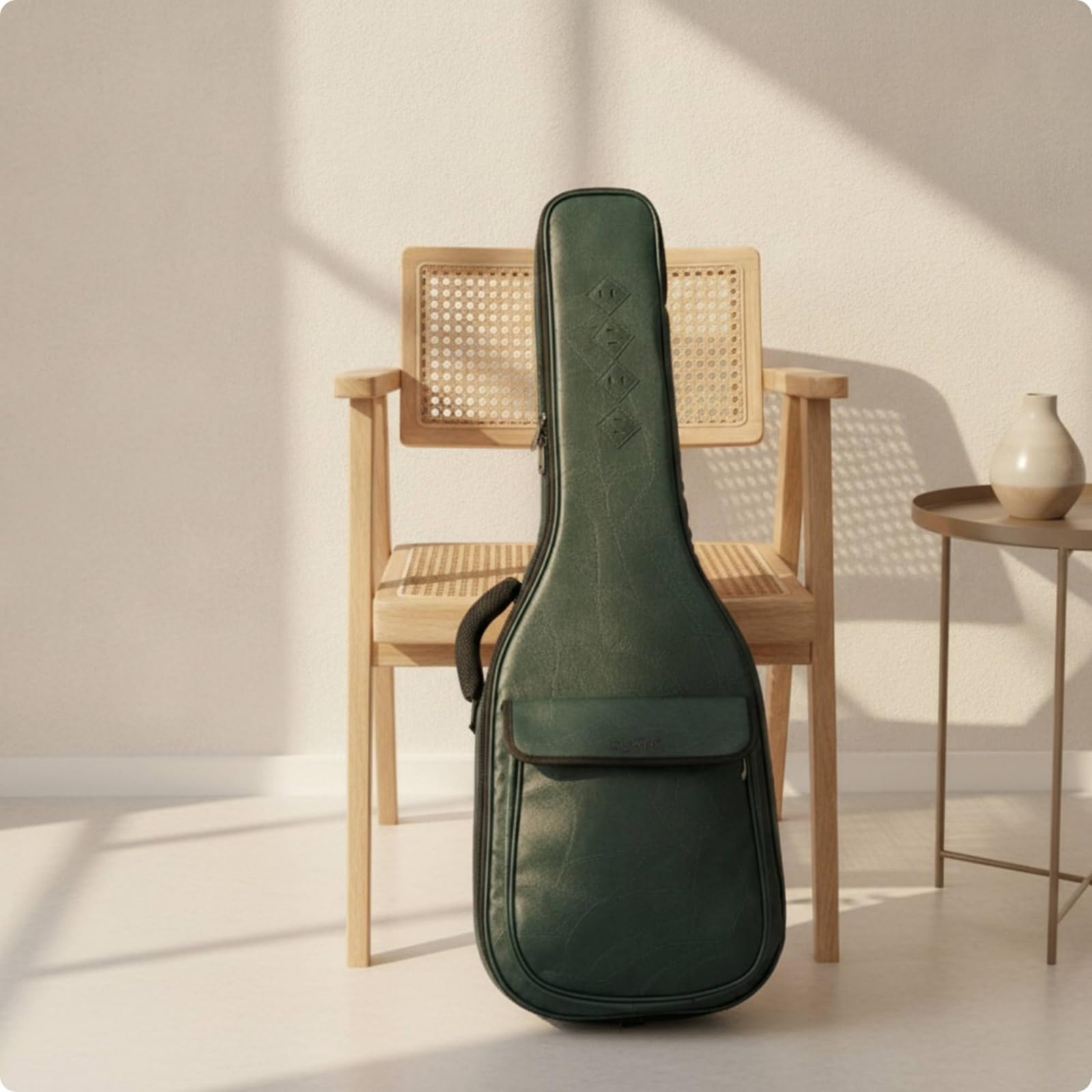 harayaa Custodia Chitarra Borsa Sacca Astuccio in Similpelle con Imbottitura Spessa E Esterno Resistente All’acqua Scomparto Anteriore per Spartiti E Plettri, Array, Nero Profondo