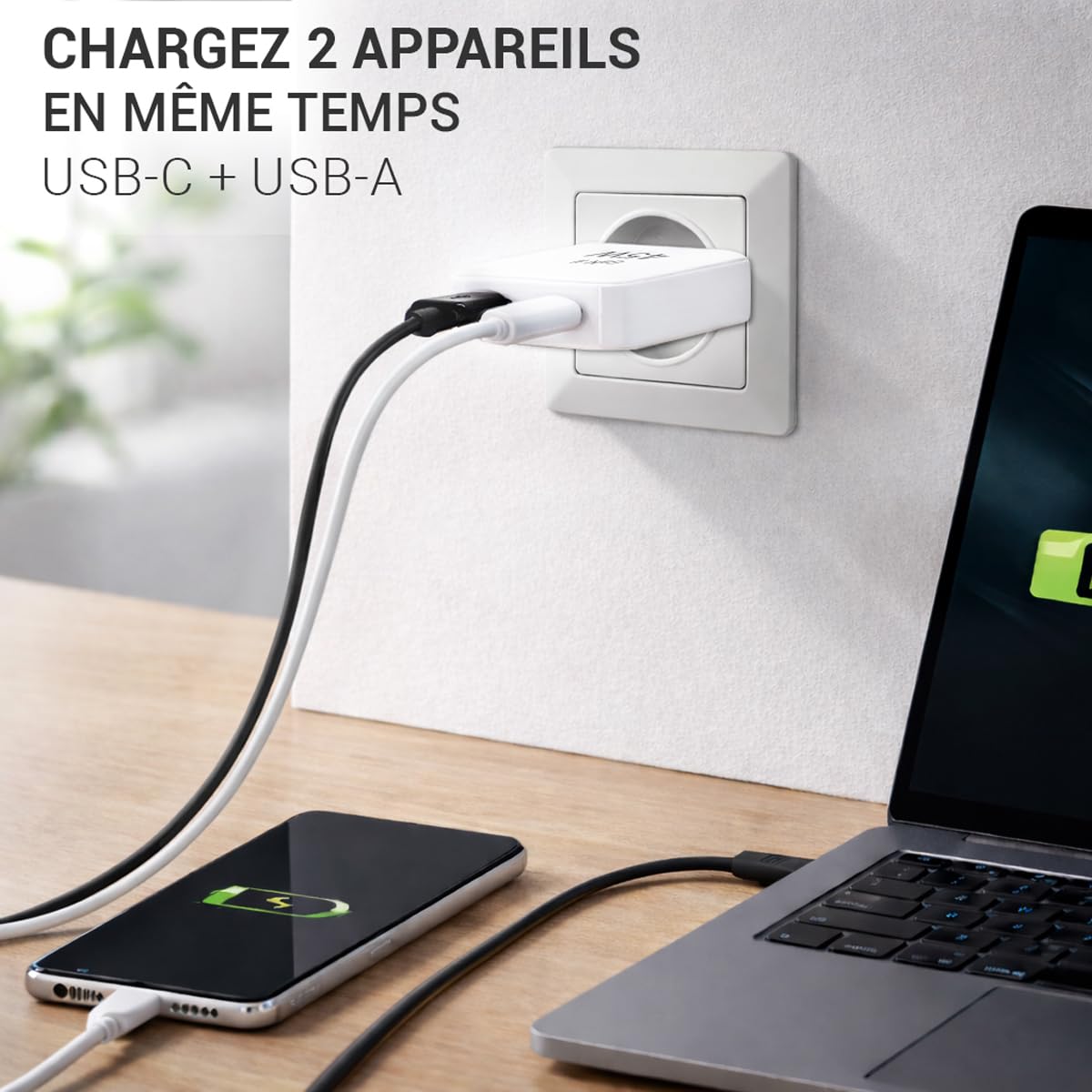 5 caricabatterie rapido 45 W compatto USB C e USB A – caricabatterie per iPhone 17 – ultima tecnologia GaN 2026 – presa di alimentazione per iPhone, Samsung e computer portatili, colore: bianco