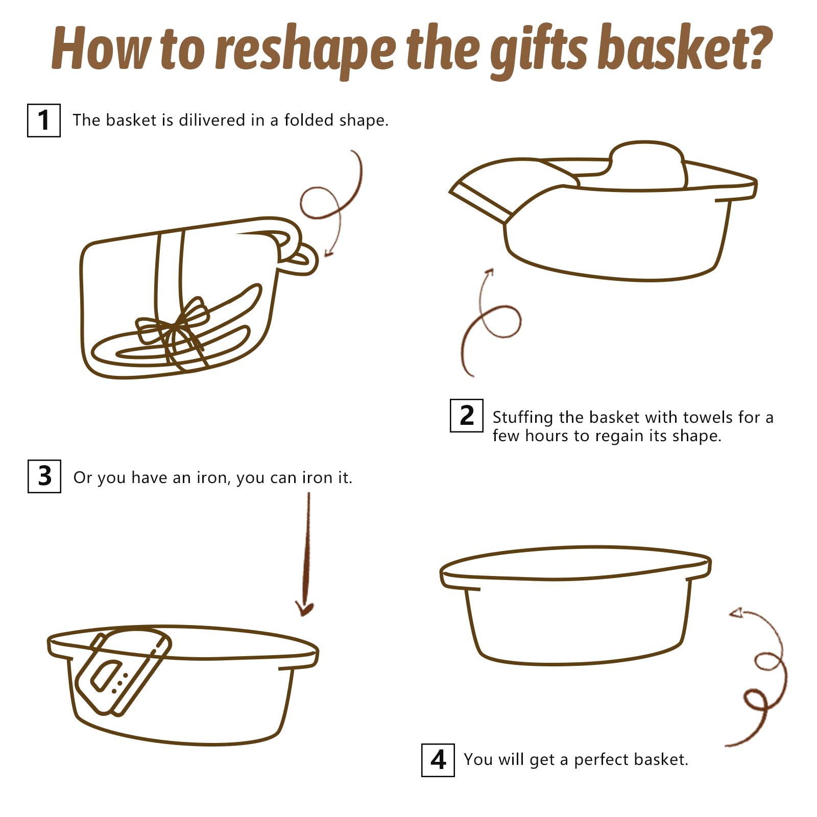 OIAHOMY Small Woven Basket with Gift Bags, Ribbons & DIY Label Card, Baskets for Gifts Empty, Small Rope Basket 12 * 8 * 5IN, Cute Decorative baskets with Handles for Baby Pets, Toys, Black
