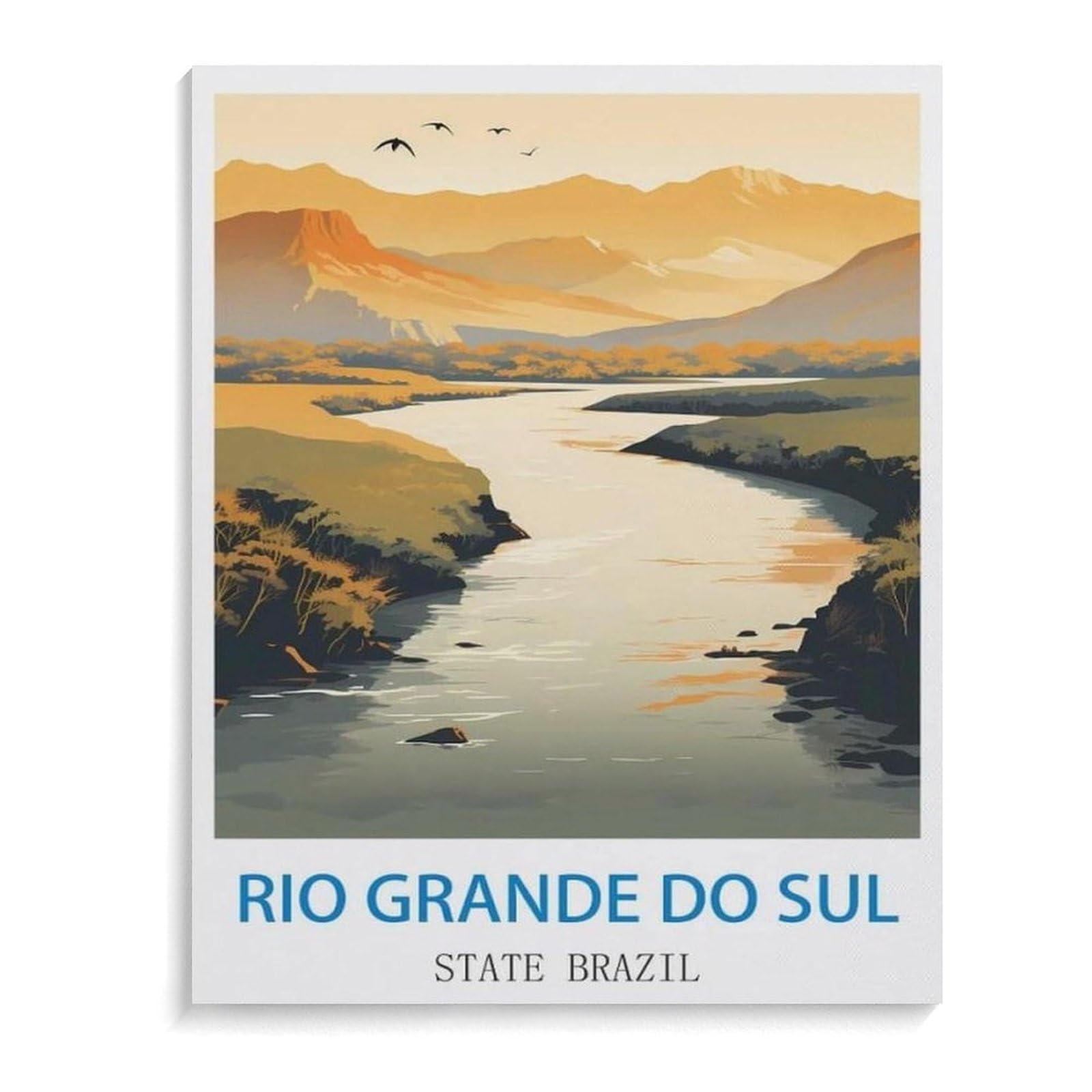 1000Pcs,Vintage Travel Poster Rio Grande Do Sul State Brazil,Jigsaw Adult Decompression Game Puzzle Students Toy For Children Christmas Birthday Gifts(50x70cm)-A47 — image 1