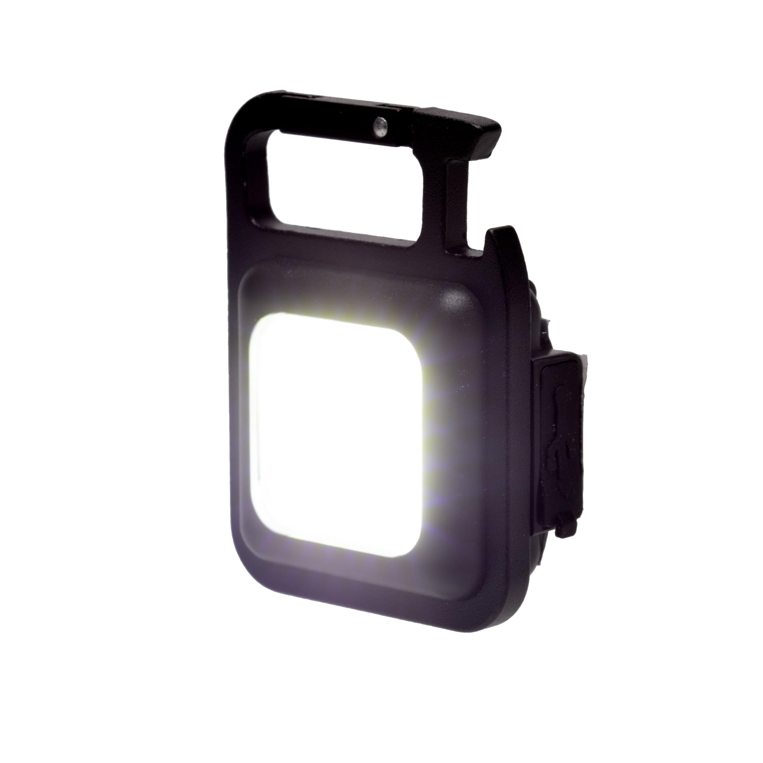 Amtech - Mini Multifunctional Keychain Light for Camping, Hiking, and More, Bright COB Technology with 3 Lighting Modes, Rechargeable, Lightweight and Portable with Clip