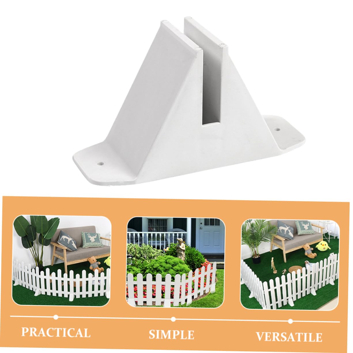6 Piezas De Base De Valla Panel De Pantalla Pies De Pie Base De Poste De Valla Soporte Para Valla De Jardín Separador De Soporte Para Valla De Piquete Soporte