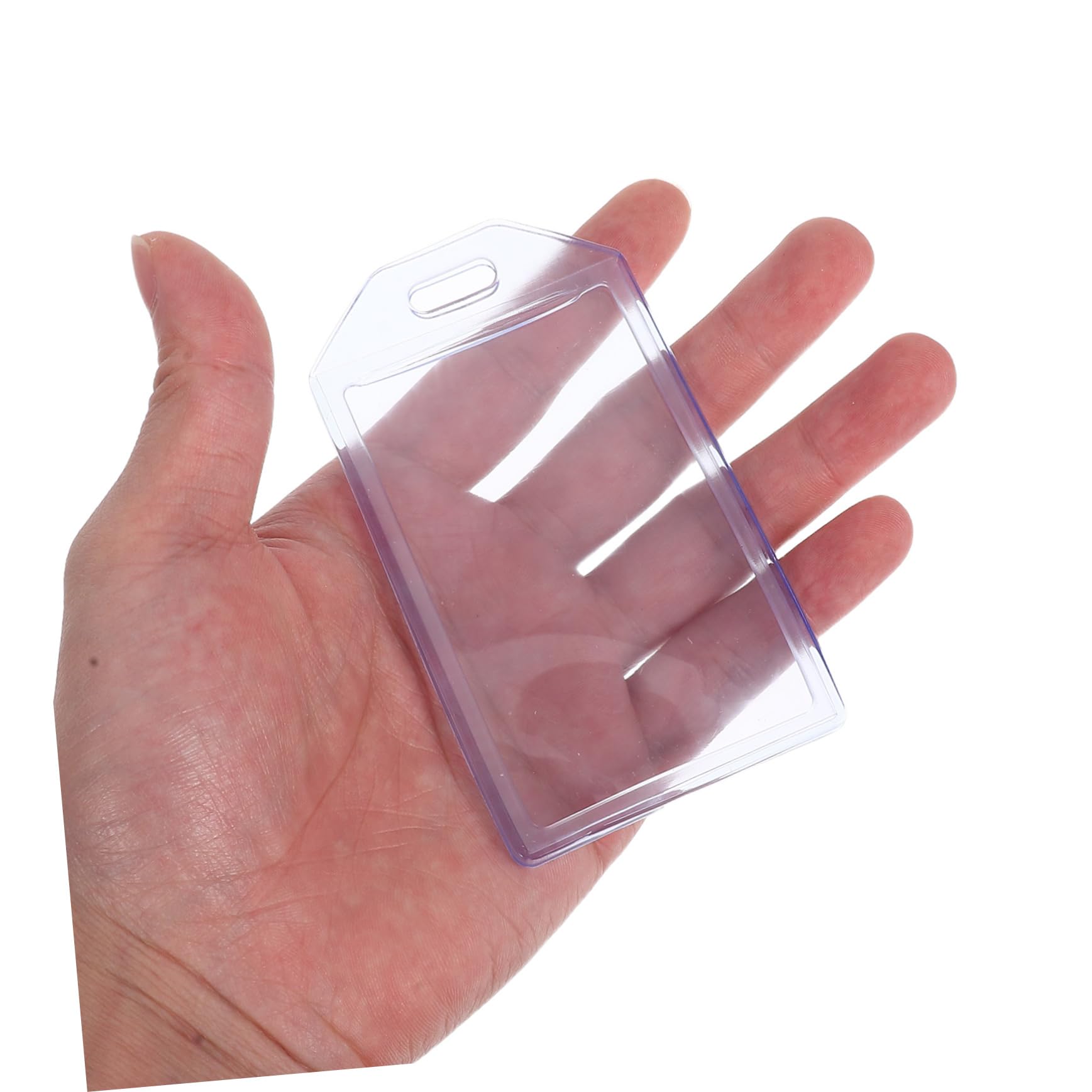 Veemoon 10 Pcs Clear Luggage Tags with Prepunched Transparent PVC Name Badge Holders for Travel Suitcases Sealed Card Sleeves for Baggage Identification and Cruise Use - Image 4
